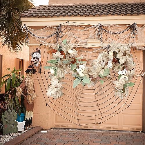 Miniatura 3 de Guirnalda de hojas de arce de otoño, guirnalda artificial de vid colgante de 6 pies8.85 pies, guirnalda de hojas de arce, calabaza, bayas,