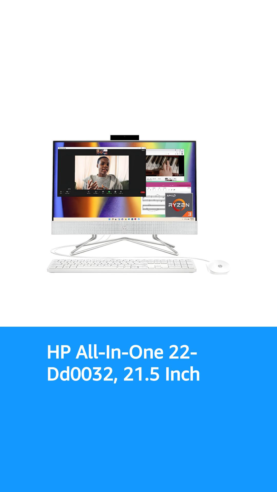 HP All-in-One PC Desk Computer, 21.5