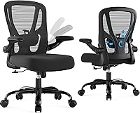 Vista 1 de Silla de oficina ergonómica de escritorio, silla de computadora de malla, silla de trabajo transpirable con ruedas, soporte lumbar ajustable, sillas