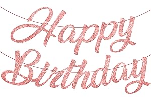 KatchOn Rose Gold Happy Birthday Banner