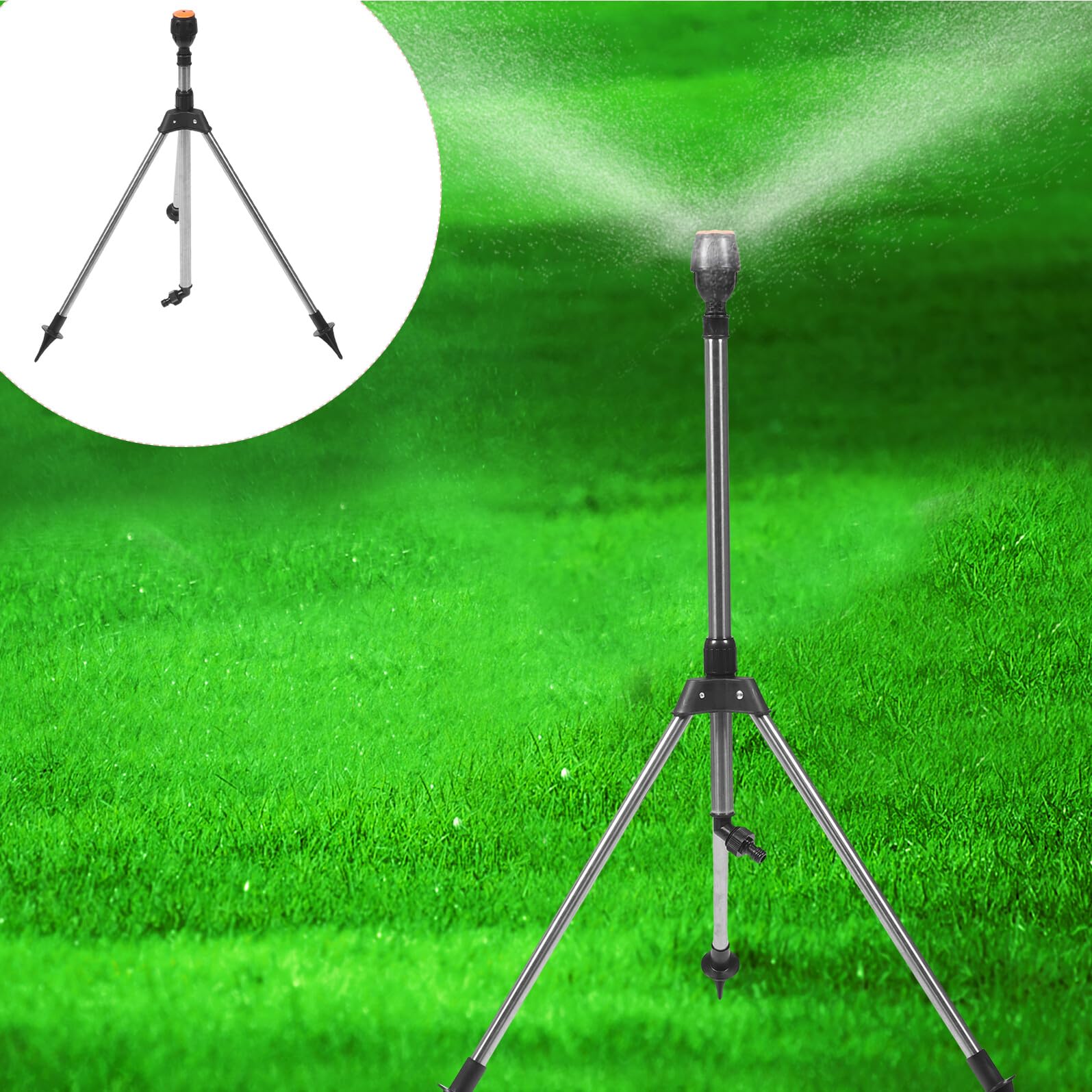 POPETPOP Aspersor Giratorio de Jardín Aspersor de Agua Sistema de Riego para Césped para Jardinería y Cuidado de Plantas