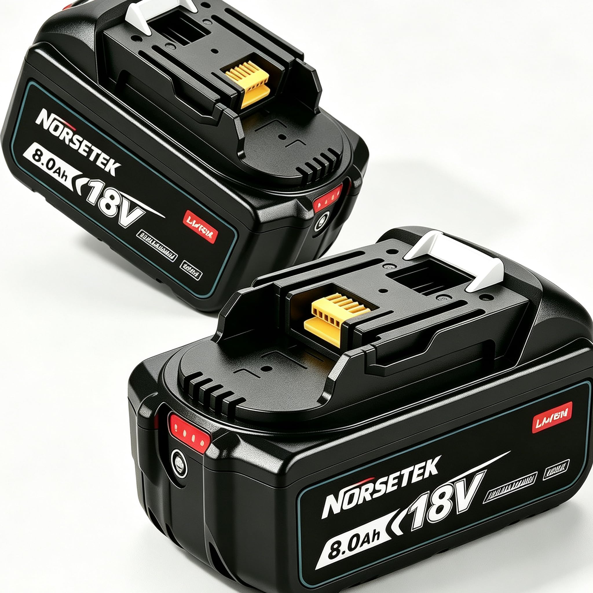 2 Pack 8000mAh 18V Lithium-Ion Replacement Battery Compatible with Makita — image 1