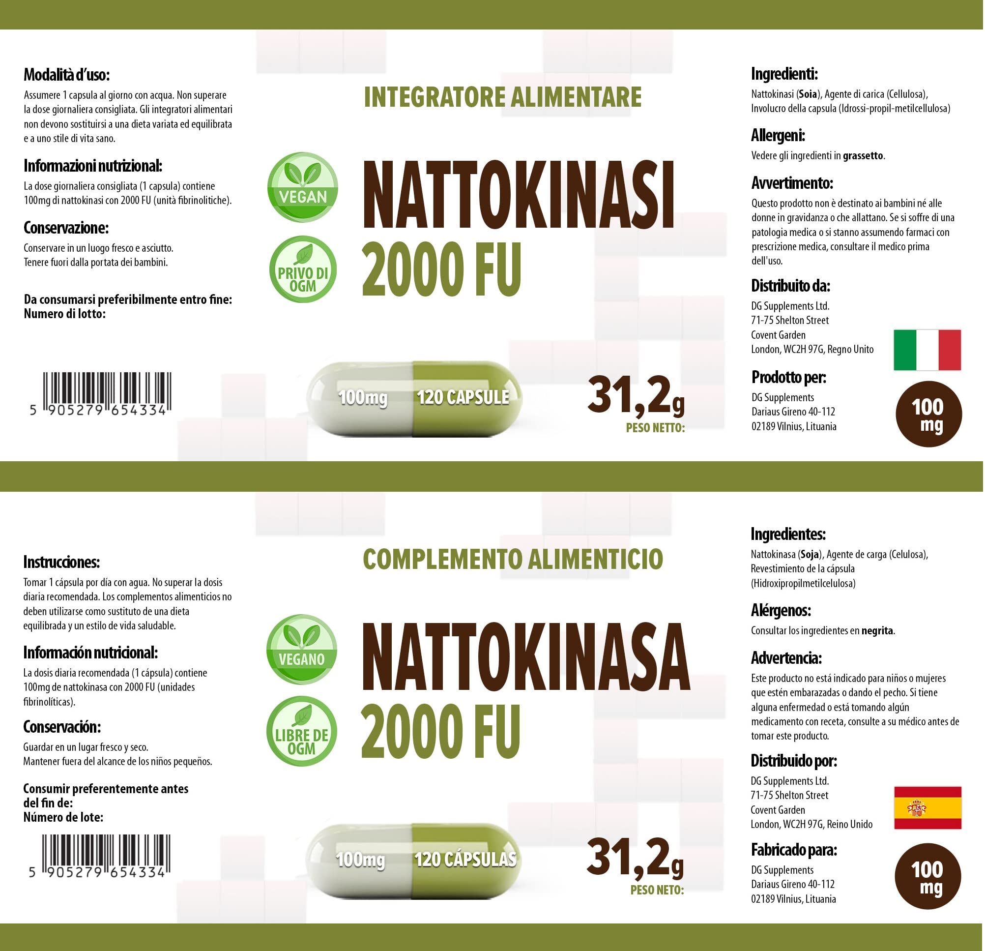 Hepatica Nattokinase | 100 mg | 20.000 FU/g hochdosiert | Herz, Kreislauf & Durchblutung | 120 vegane Kapseln | Einzelwirkstoff | GMP & Laborgeprüft