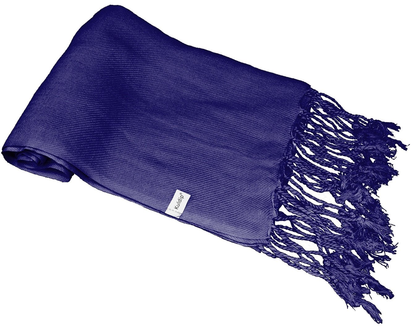 Kuldip Women's Midnight Navy 'Seconds' Pashmina Scarf - Great Value Shawl & Wrap With Minor Flaws In