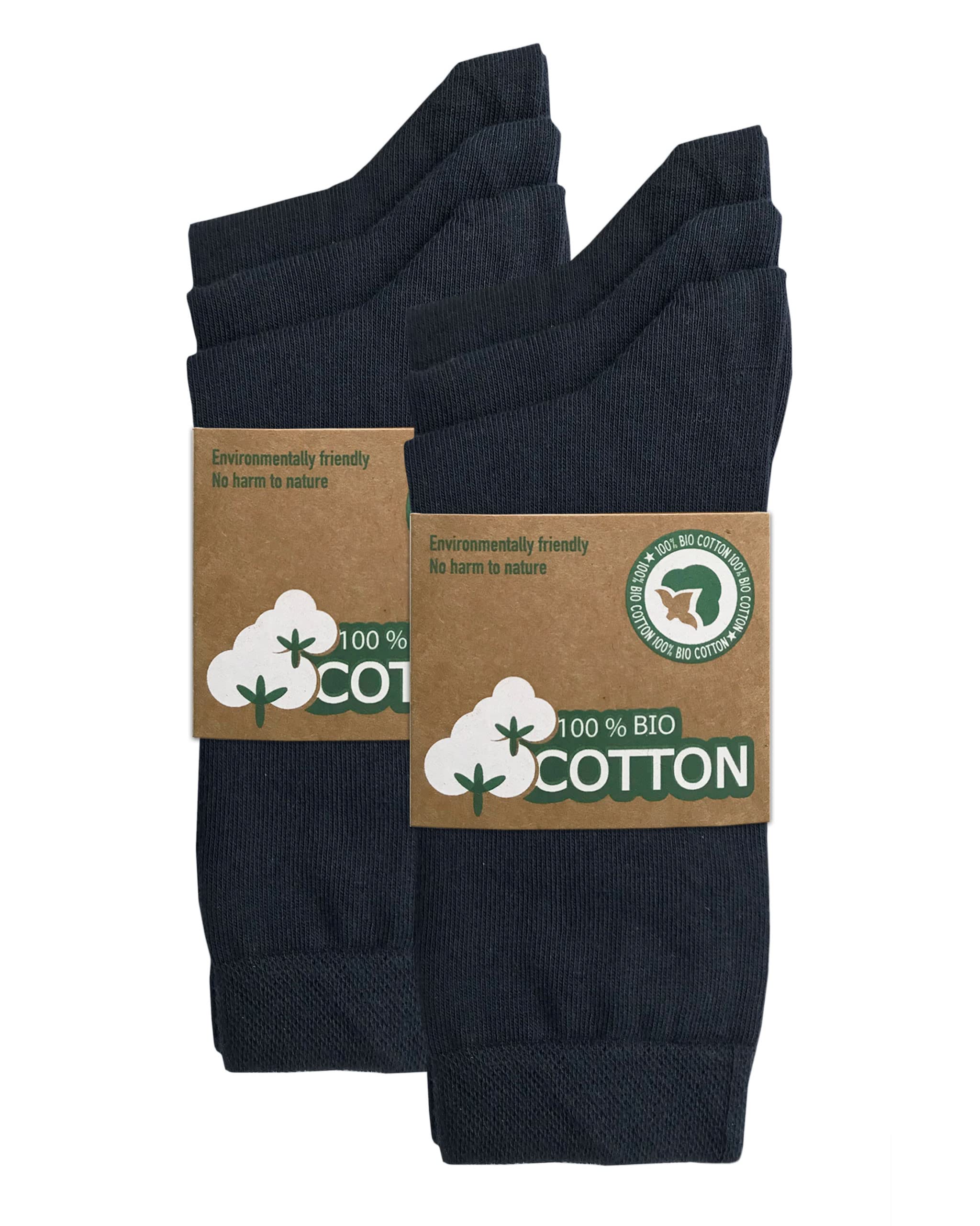 mehrstrumpf 6/12 Pair Men & Women 100% Organic Cotton Socks with Comfort Band without Seam (Model: Biolivia), 35-38