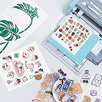 Vista 3 de Papel Adhesivo de Vinilo Imprimible Premium para Impresora de Inyección de Tinta, 100 Hojas de Papel Calcomanía Blanco Mate Impermeable, Se Seca