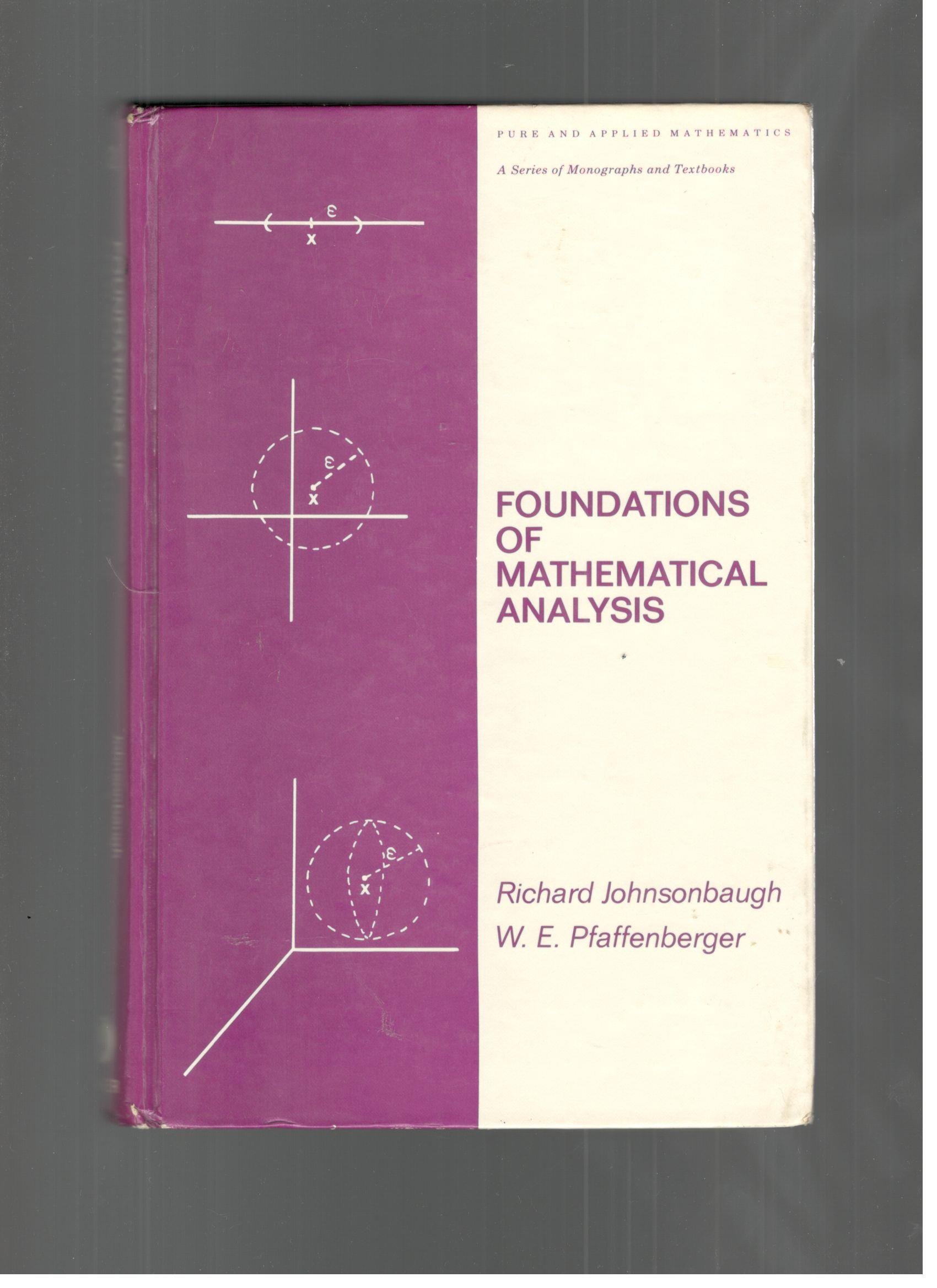 Buy Foundations of Mathematical Analysis (Pure & Applied Mathematics) — BookShops.in