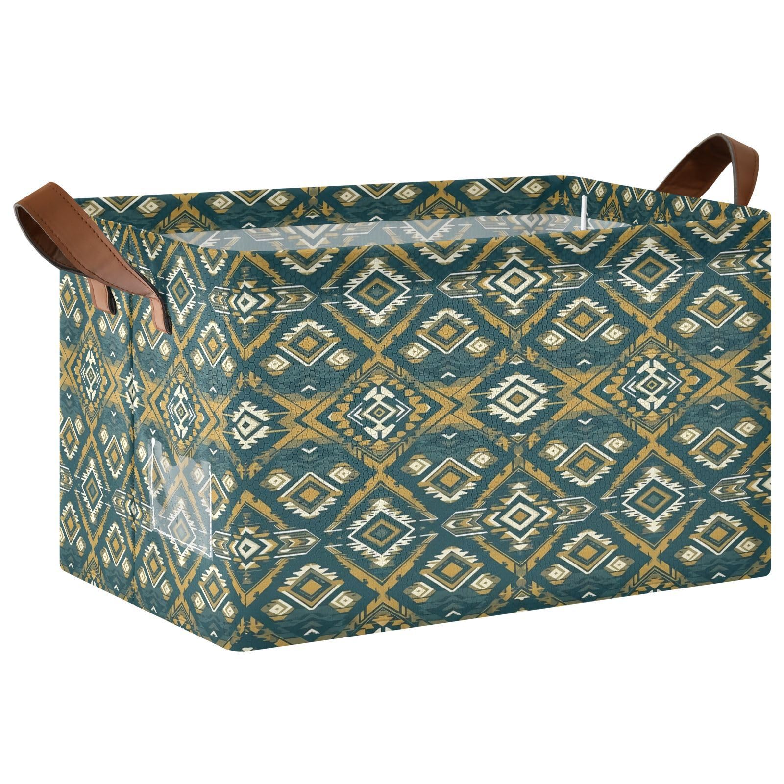 Cgiub Aztec Storage Basket Waterproof Foldable Storage Bin Baby Laundry Basket Closet Organiser for Nursery Decor Home Organizing