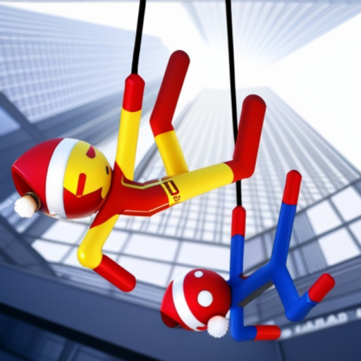 Strichmännchen Superheld Haken - super Strichmännchen SpinneSeil Held schwingen springen Spiele