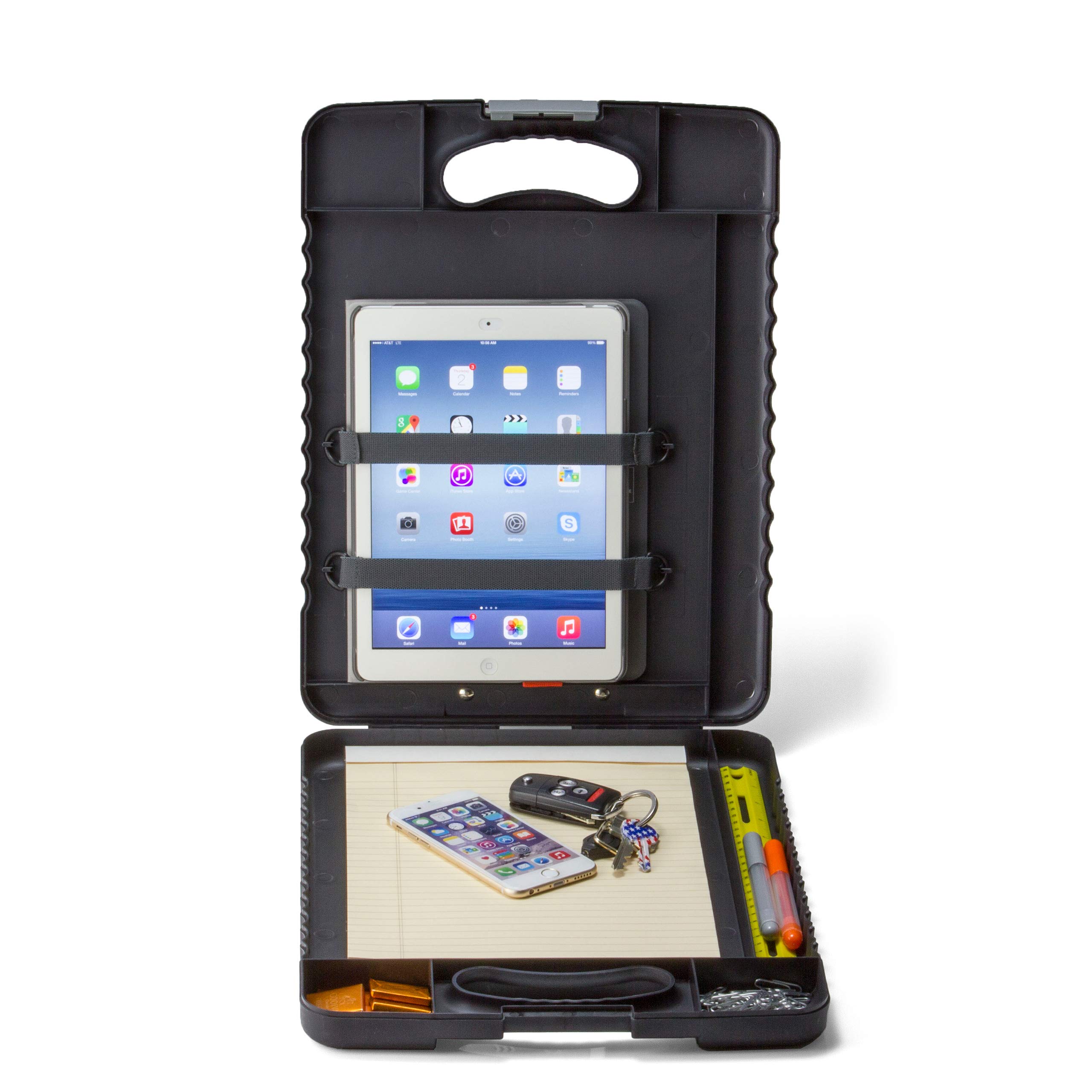 Officemate 83316 Klemmbrett Deluxe mit LED Beleuchtung und Raum für Tablet