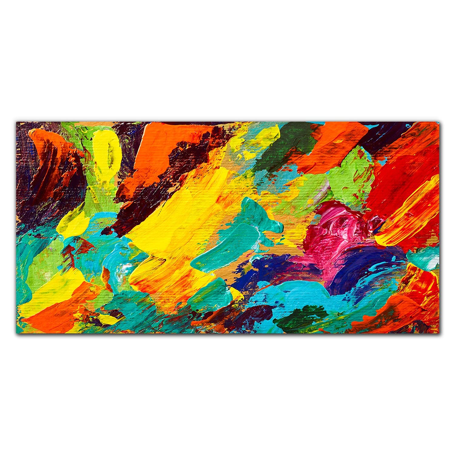 Crédence de cuisine haut de gamme en verre trempé 120x60cm décor artistique