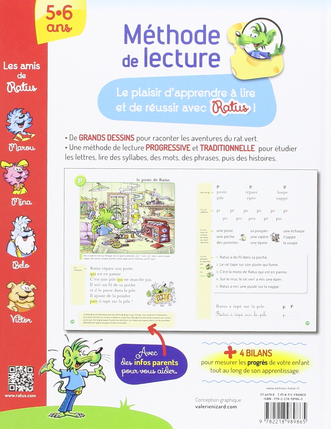 Méthode De Lecture Syllabique Ratus Et Ses Amis Ratus et ses amis 5-6 ans Methode de lecture traditionnelle | |本 | 通販 |  Amazon