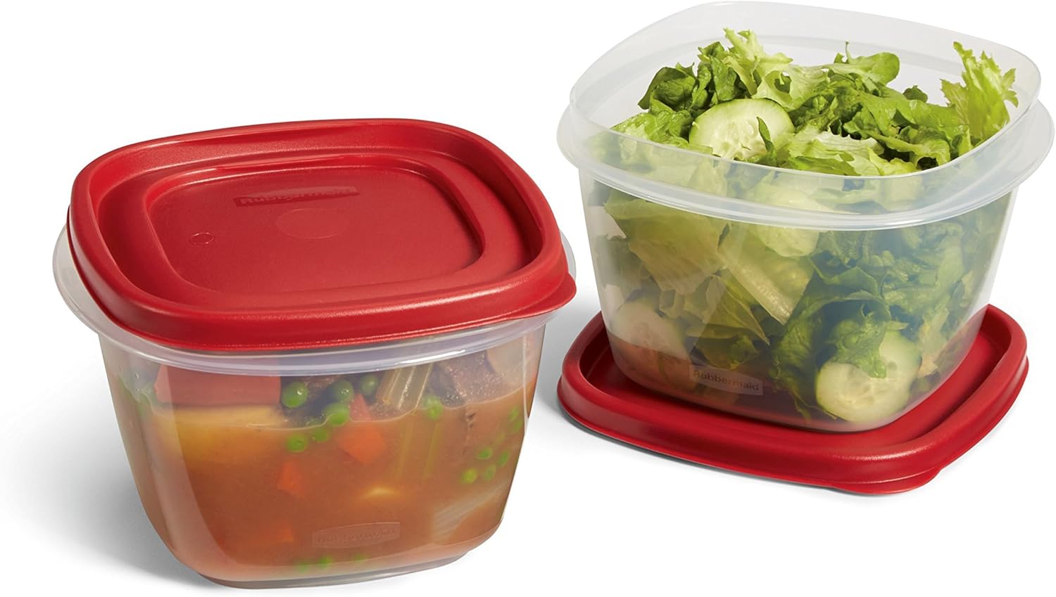 Rubbermaid Easy Find Lids Food Storage Containers, 7 Cup, Racer Red, 4-Piece Set 7.0C/1.6L image 2 of 4 B001R6Z1RS