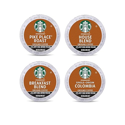 Starbucks Cápsulas de café K-Cup, café tostado medio, paquete variado, 100% arábica, 1 caja (96 cápsulas)