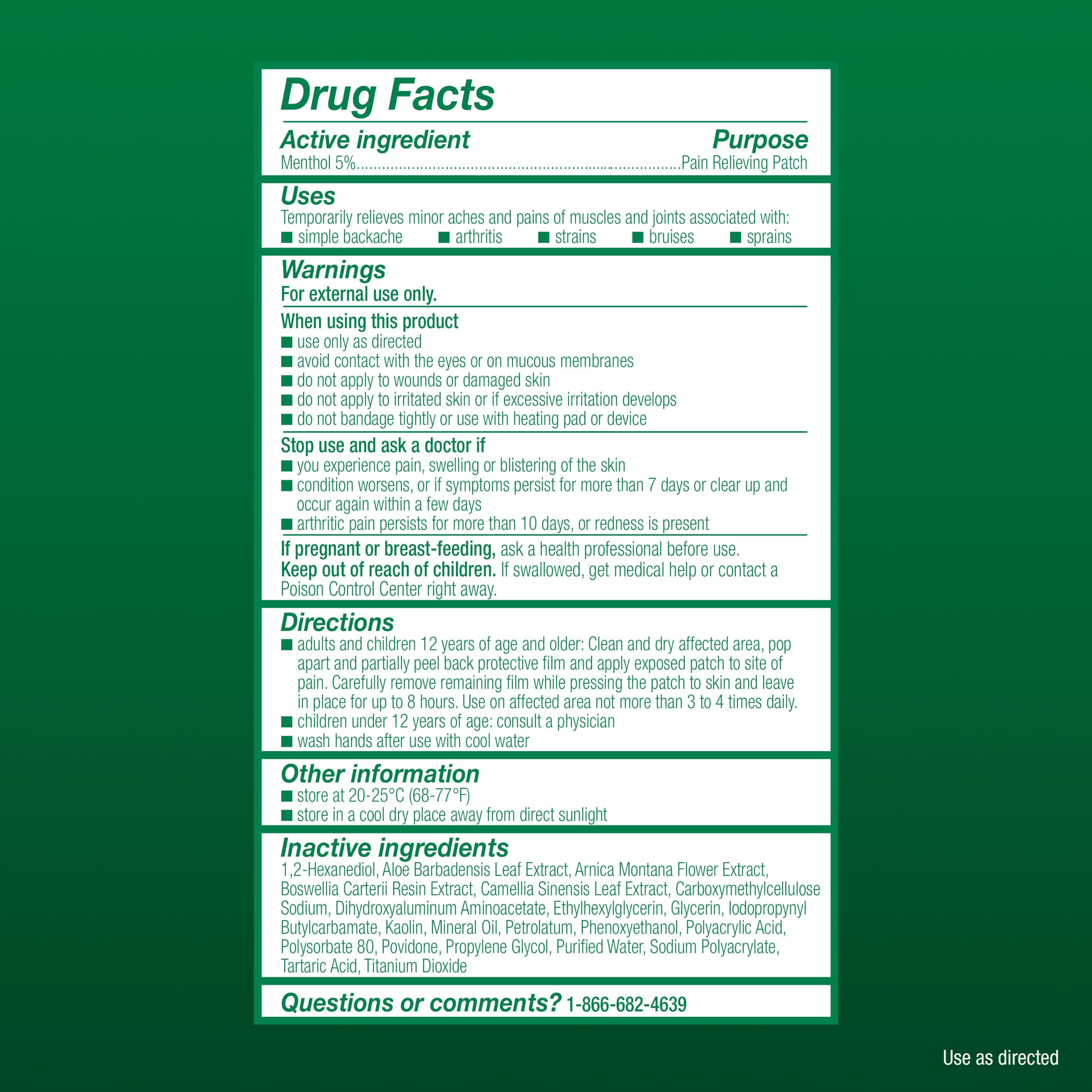 Biofreeze Pain Relief Patch, Large, 5 Patches — Amazon image 6