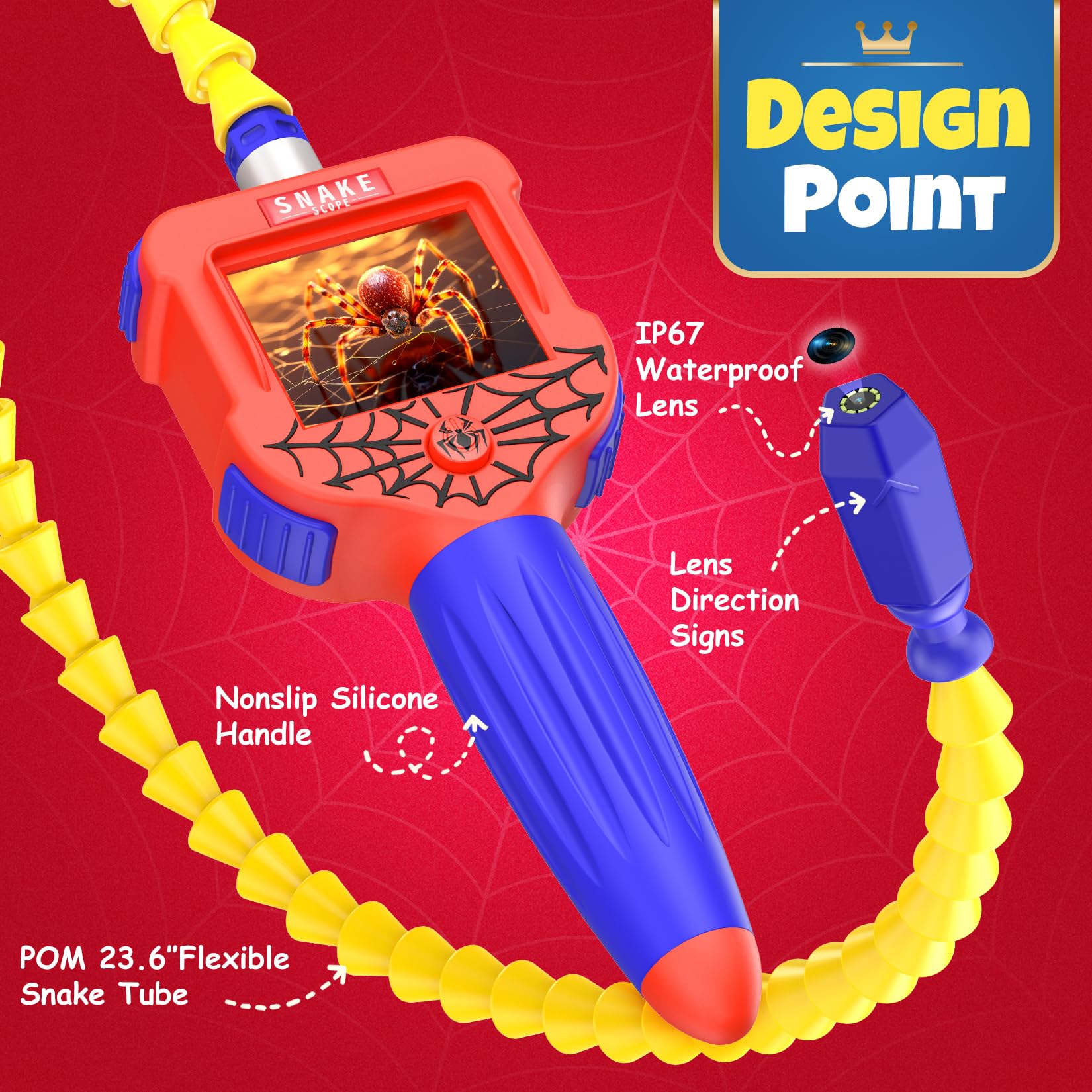 Borescope Snake Camera with Light for Kids, Educational STEM Toys for Boys & Girls 4-6, Unique Birthday Gifts for Kids 4 5 6 7 8 9 10 Years Old, Science Gifts for Hiking Camping Nature Exploration - Image 5