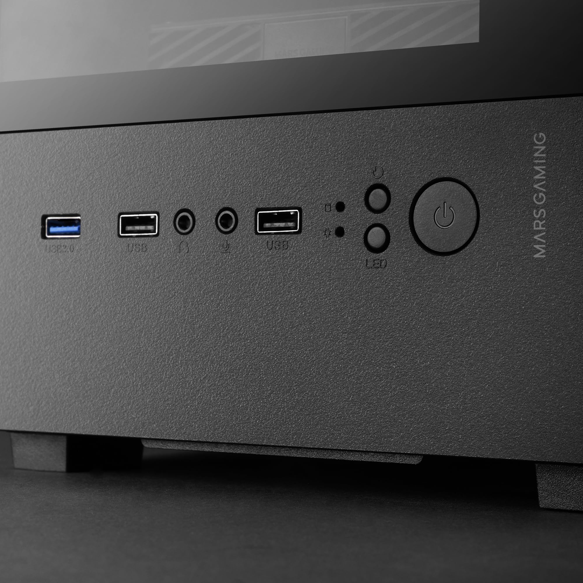 Mars Gaming MC-SE2, Obudowa Gamingowa MicroATX, Hartowane Szkło z Przodu i z Boku Bez Ramki, Wentylator FRGB 120mm, Konstrukcja Dwukomorowa, Kompaktowa Obudowa PC z Dużą Pojemnością Wewnętrzną, Czarny