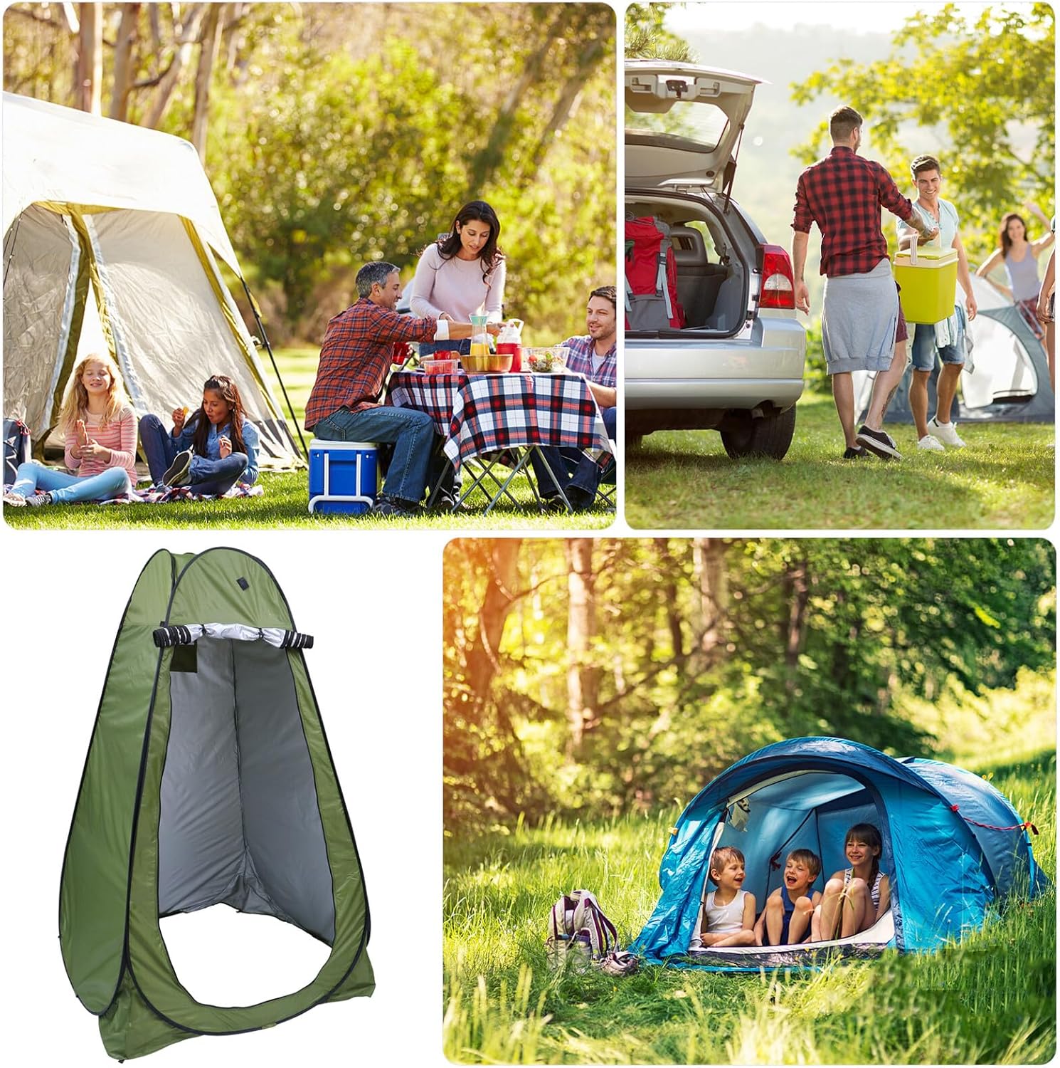 Alasum Automatic Pop-up Camping Tent for Privacy Shower and Changing Windproof Portable Shelter with Spacious Interior for Fishing Toilet Use and Outdoor Activities Includes Carry Bag