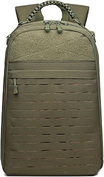 25LTactical Assault Backpack,Laptop compartment,Hiking Backpack,Chest strap and waist belt, Rucksack.. army green