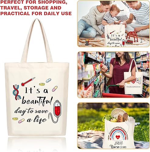 Miniatura 4 de Kolewo4ever 16 piezas de regalos de agradecimiento para enfermeras, regalos de semana para enfermeras, bolsas de mano para enfermeras, graduación,