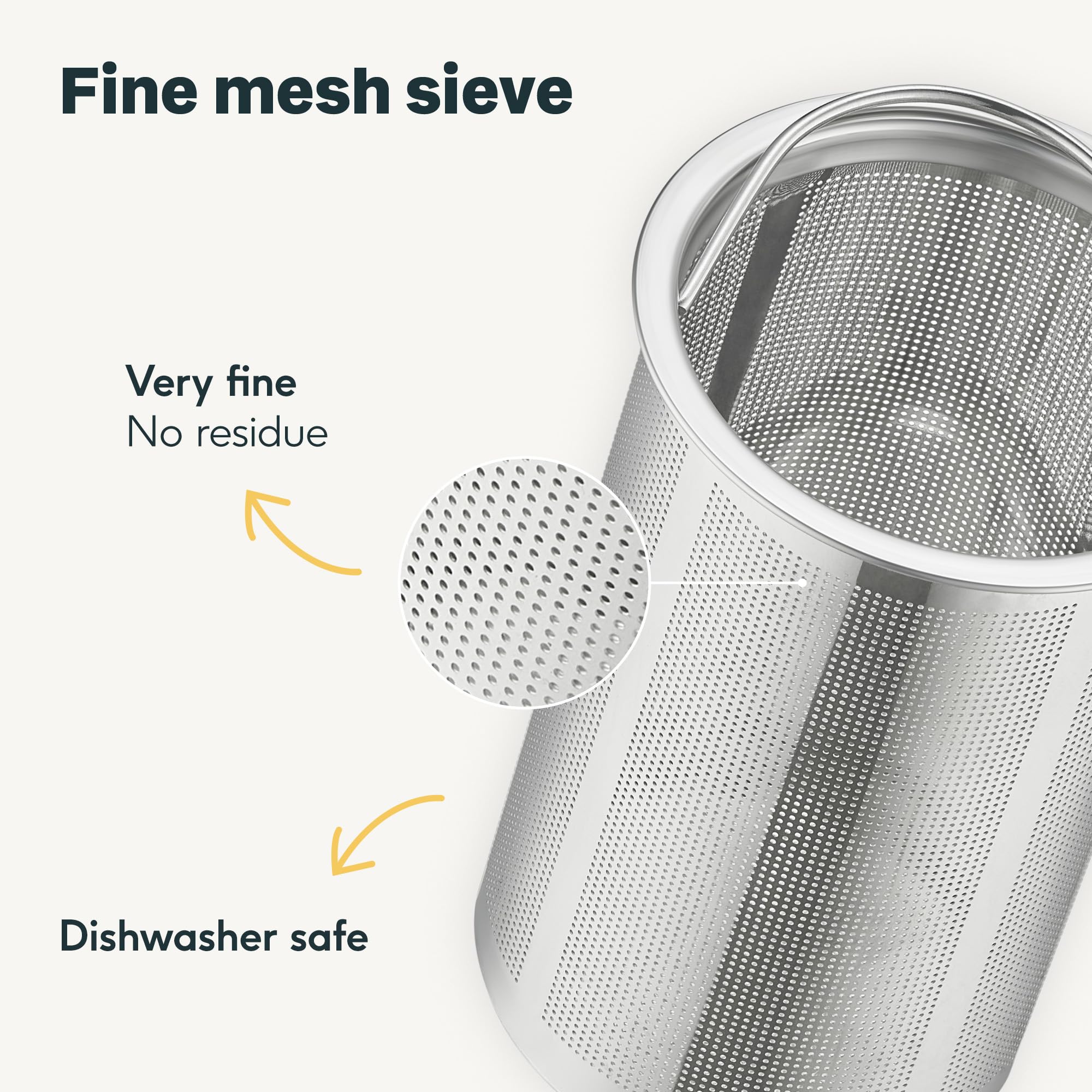SILBERTHAL Theepot met zeef, roestvrij staal,dubbelwandig, inhoud van 1 liter, zwart