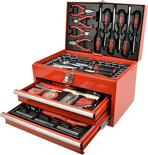 Mannesmann - M29066 - Valigetta degli attrezzi, 155 pezzi