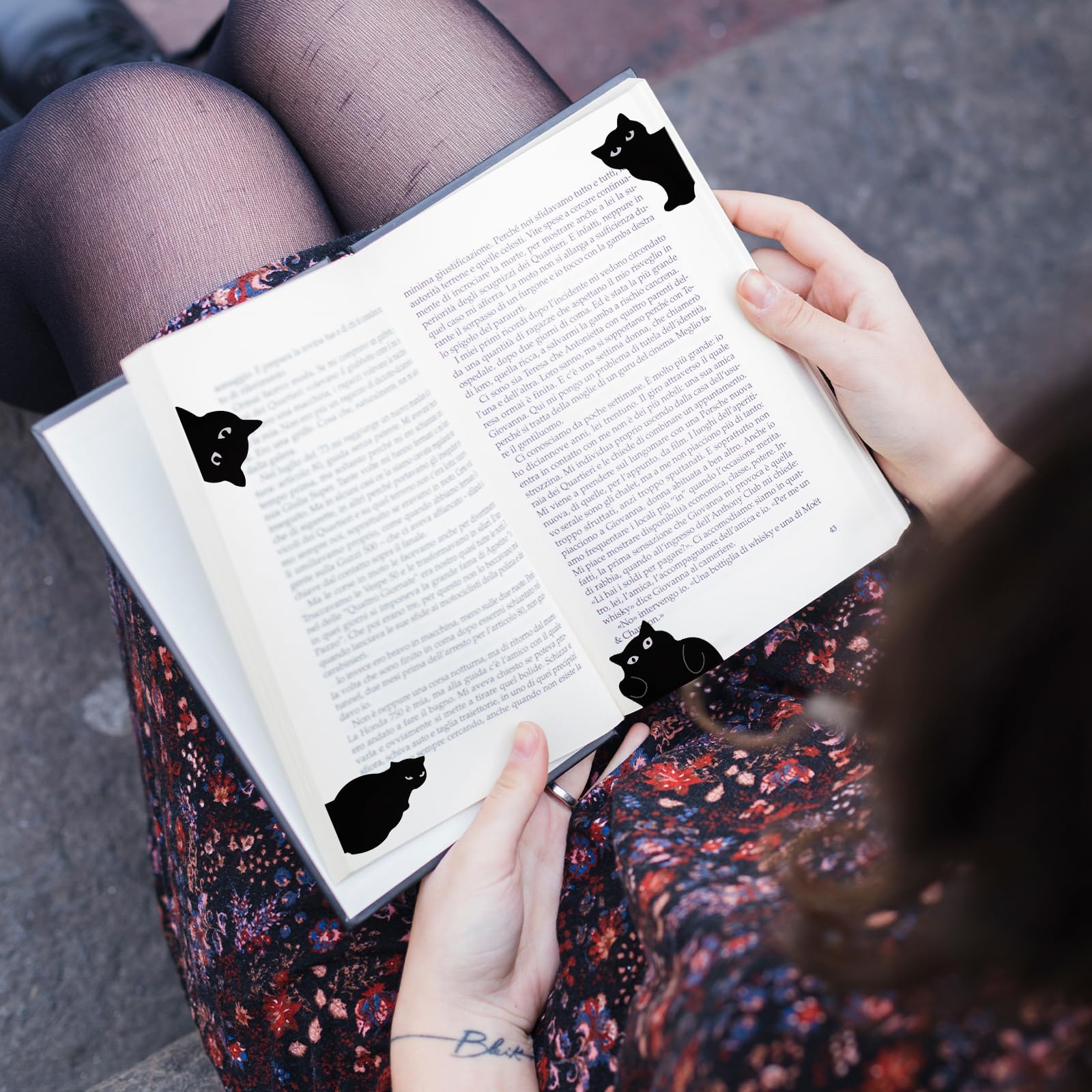 6 Marque-pages Magnétiques Mignons En Forme De Chat Noir - Clips Pour Livres, Cadeau Pour Lecteurs, étudiants, Amoureux Des Chats - 8
