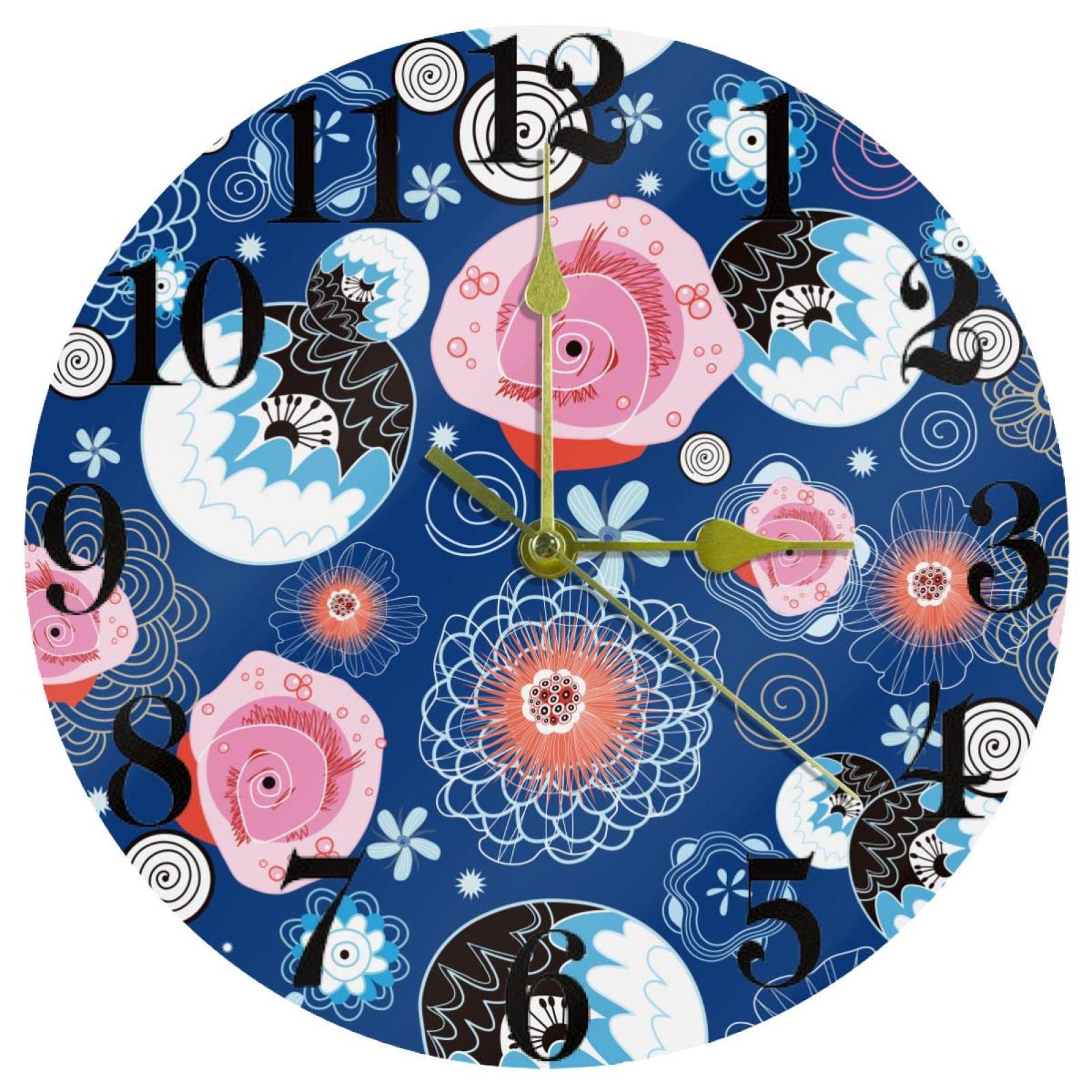 Horloge murale à quartz sans tic-tac fonctionnement à piles mécanisme de 25 cm