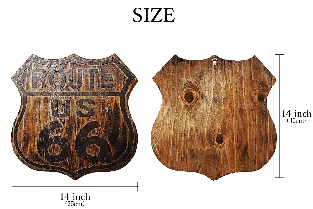 ROUTE66 サインプレート 木製 看板 ルート66 アメリカ 雑貨 ROUTE66 サインプレート 木製 看板 ルート66 アメリカ 雑貨