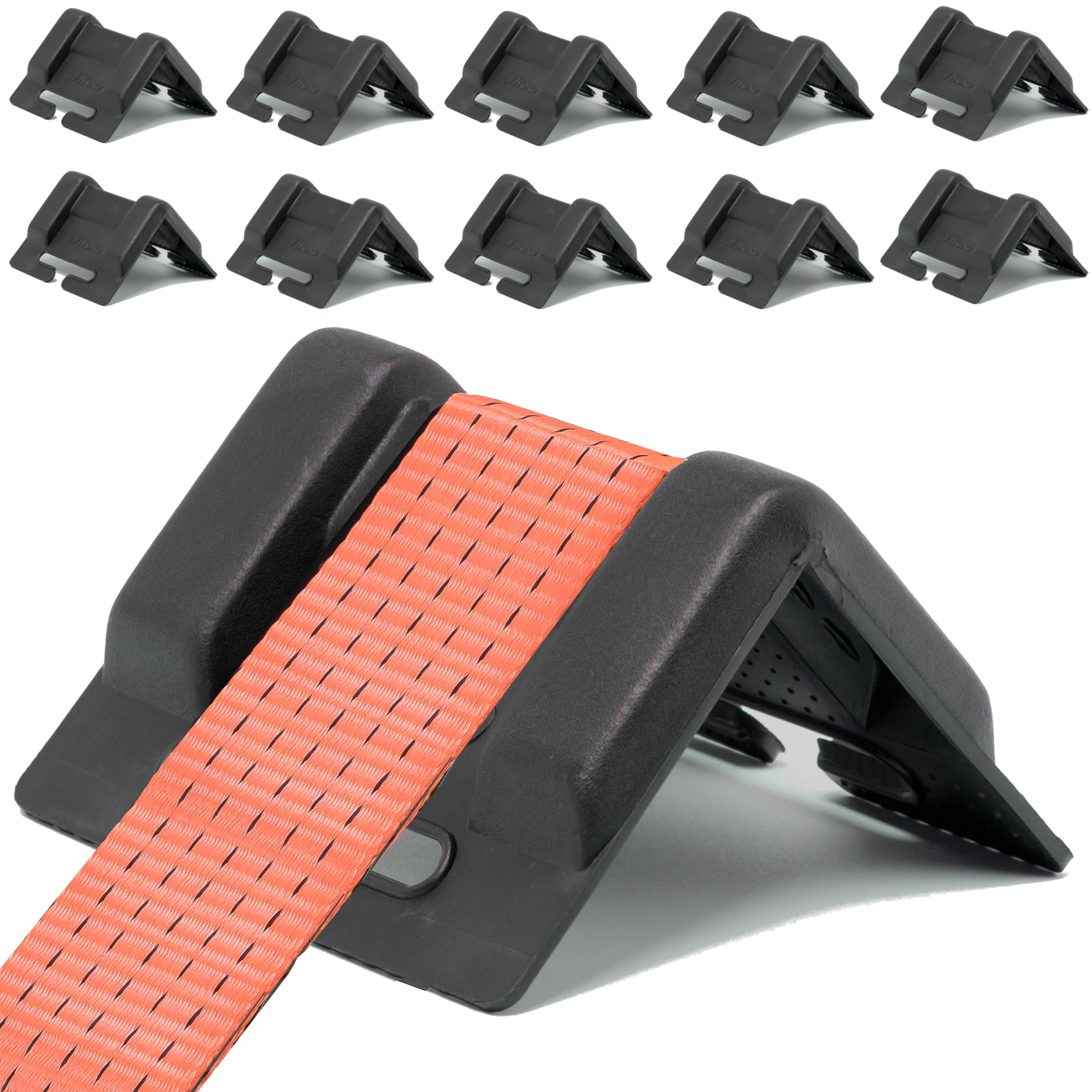 INTAKO Coin de Protection pour Sangle d'Arrimage de 50mm de Largeur - 10 Pièces - 130x100x100mm - Équerre de Protection pour Camion - Angle de Protection Sangle Arrimage - Protège Bord