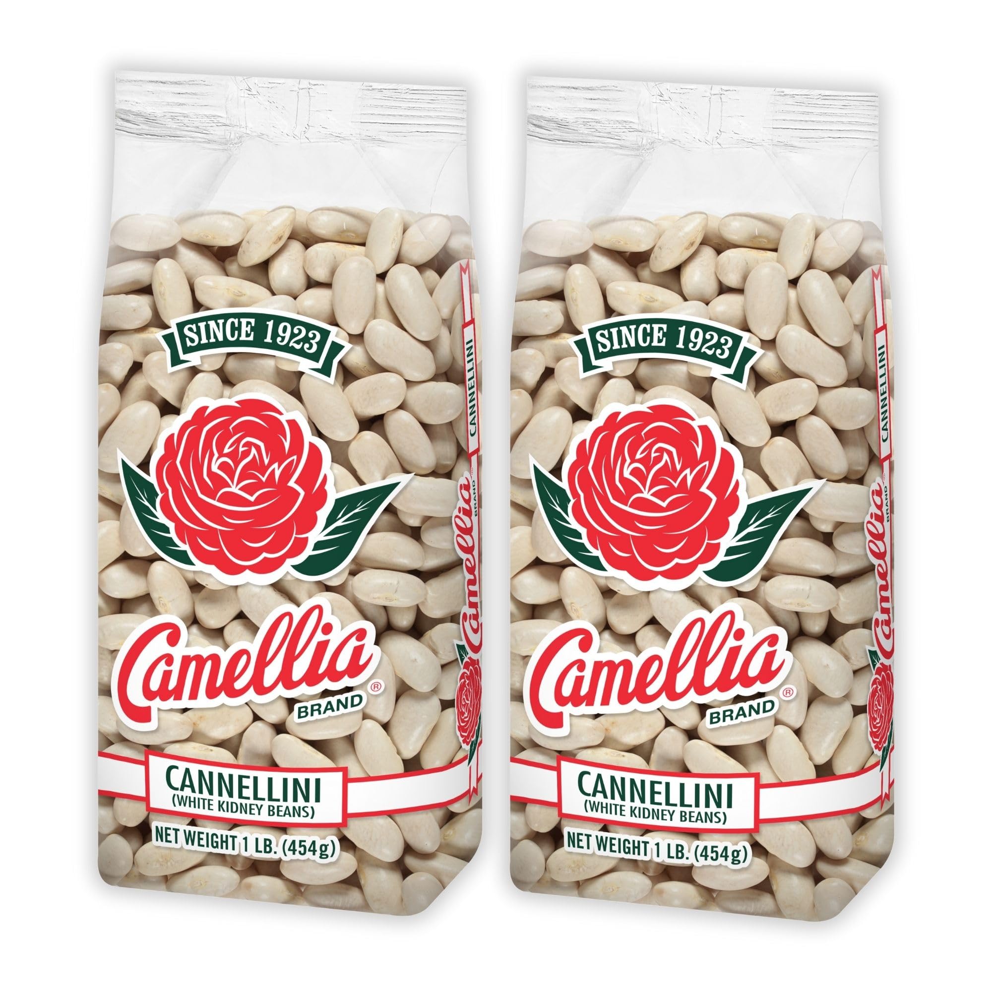 Camellia Brand Dried Cannellini Beans, 1 Pound (Pack of 2)