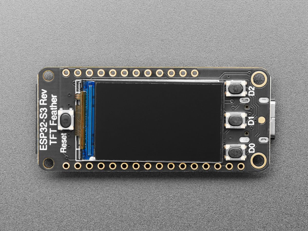 Adafruit ESP32-S3 Reverse TFT Feather, 4MB Flash, 2MB PSRAM, STEMMA QT, 5691