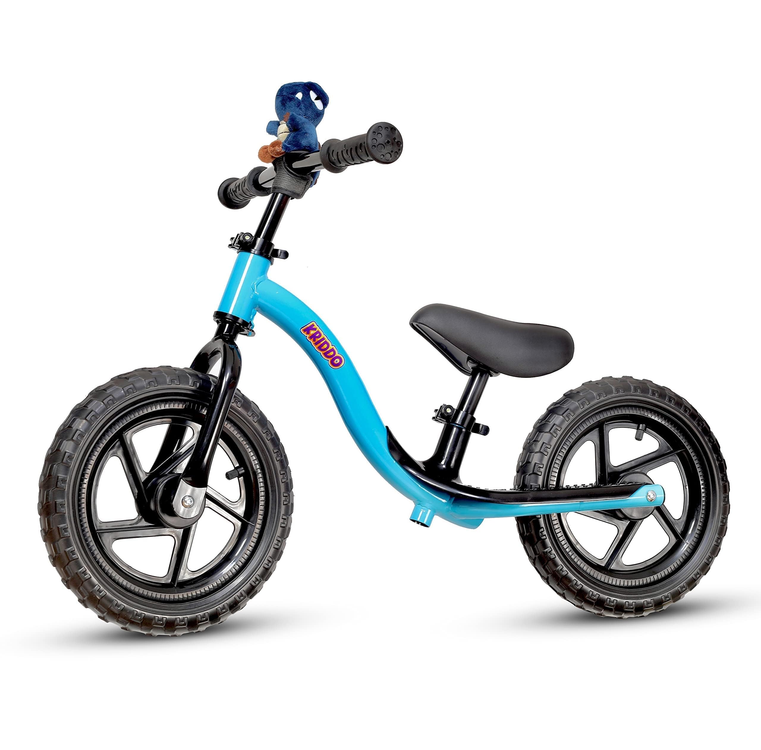 KRIDDO Toddler Balance Bike 2 Year Old, Age 24 Months to 5 Years Old, Early Learning Interactive Push Bicycle with Steady Balancing, Gift Bike for 2-5 Boys Girls, Blue