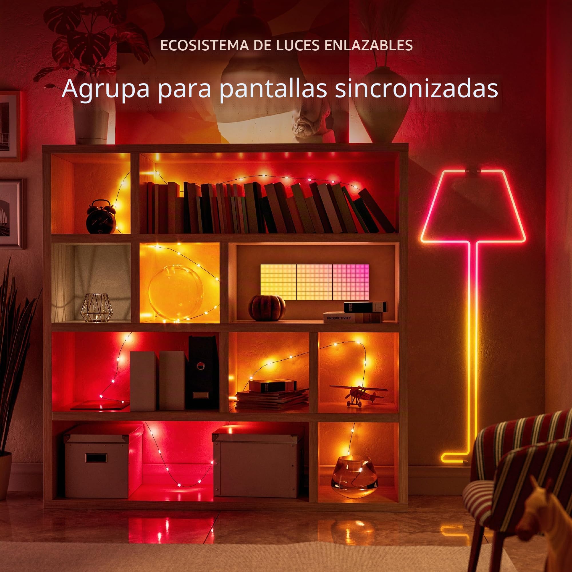 Twinkly Candies - Cadena de luces de Navidad con 100 LED RGB - Controlada por App y alimentada por USB-C - Decoración inteligente para interiores, 6m, Estrella, Cable Transparente