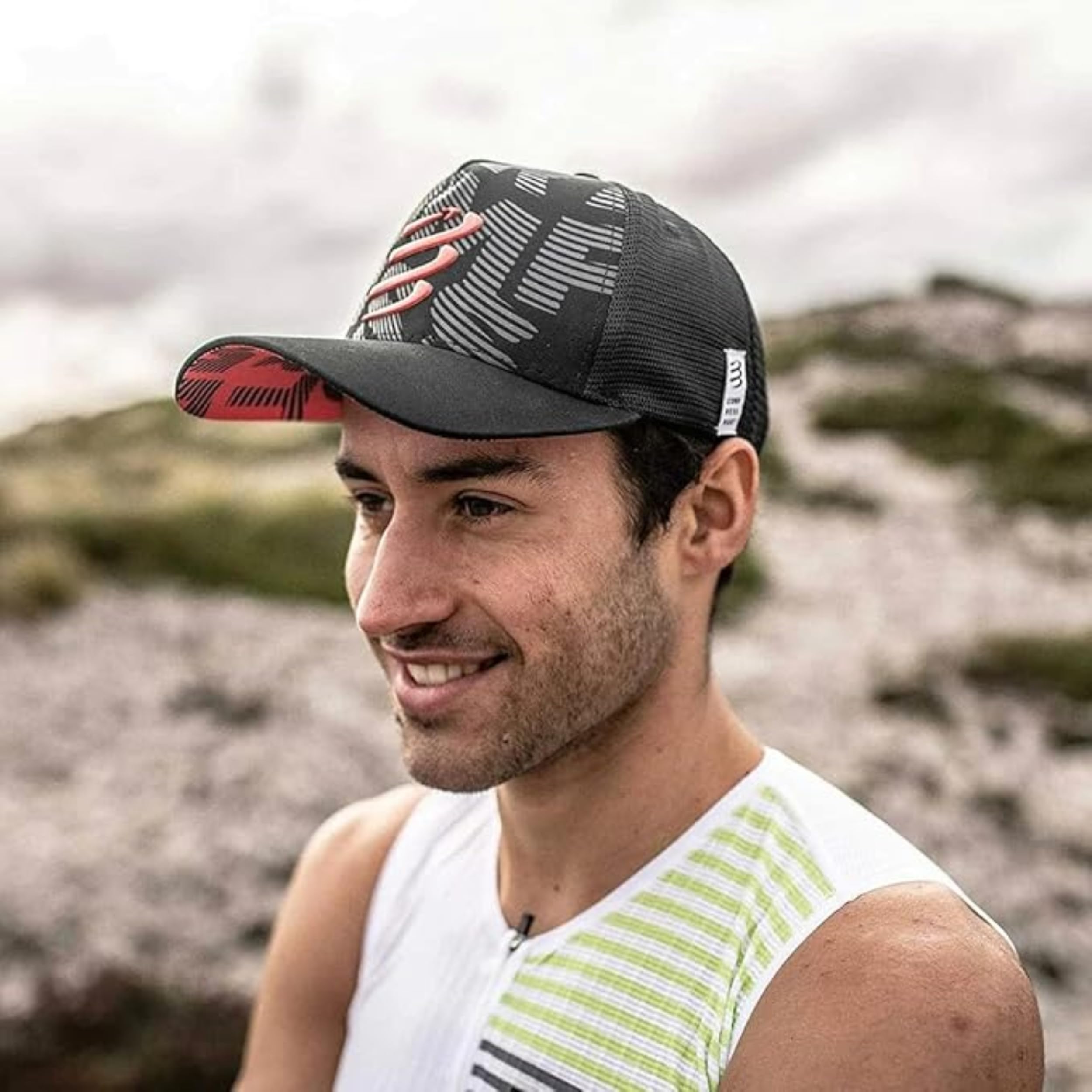 COMPRESSPORT Trucker Cap, Sun Protection, Beanie with mesh, Wide and Curved Visor, Adjustable, Before or After Training - Image 4