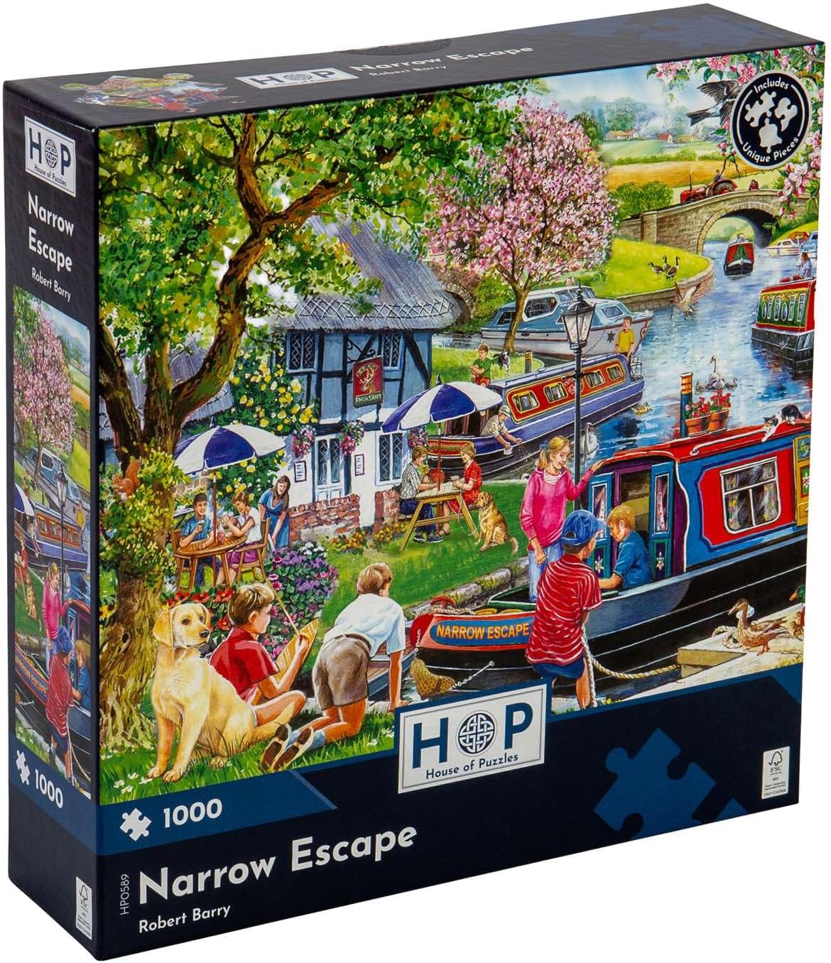 The House of Puzzles - Narrow Escape Jigsaw - 1000 Piece Jigsaws for Adults, Artist Illustrated, Scenic Landscape, Deluxe Puzzle Gifts