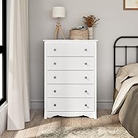 Vista 69 de Prepac Cómoda rústica estilo casa de campo, cómoda negra para dormitorio, cómoda con 5 cajones de 18.5 pulgadas de profundidad x 27.5 pulgadas