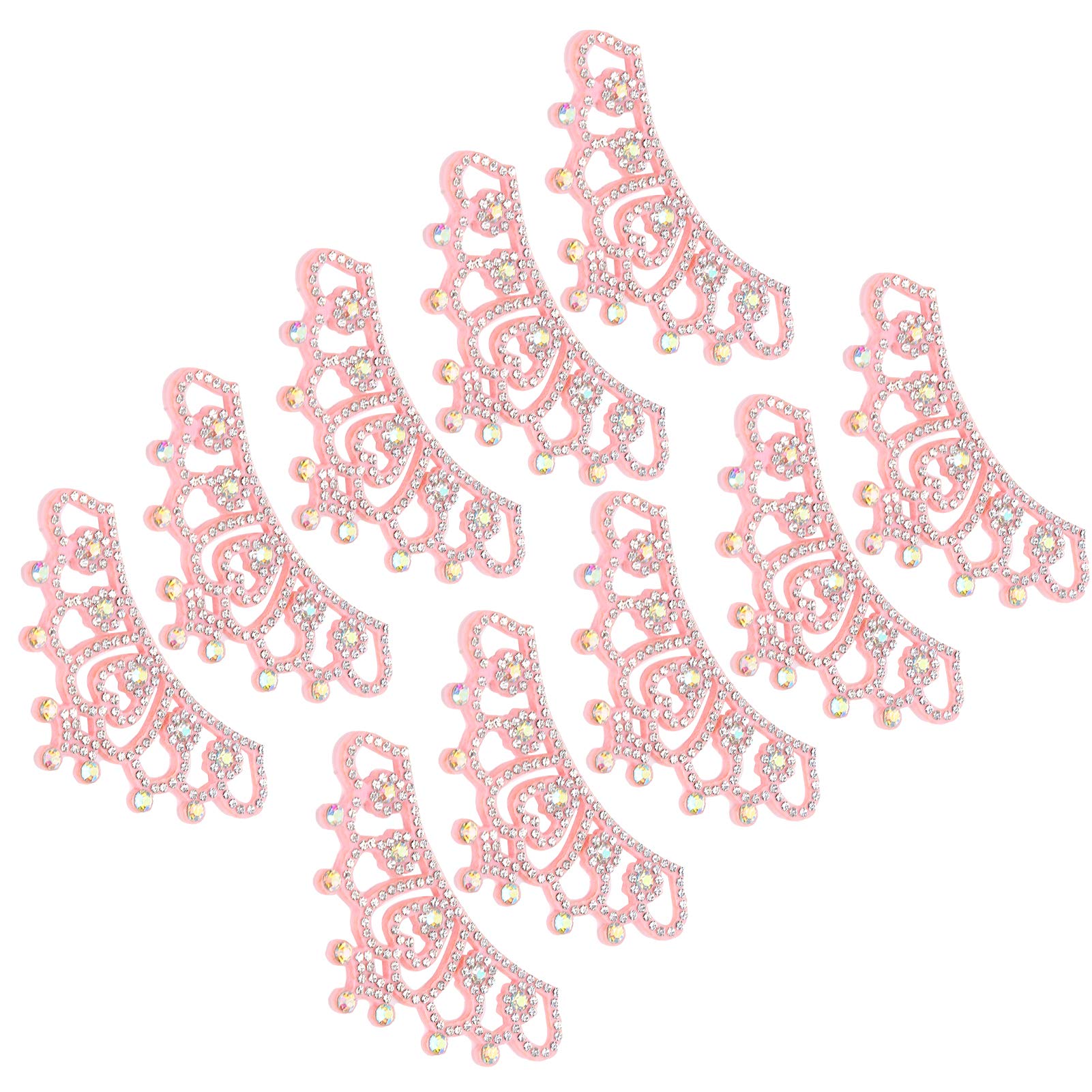 10PCS Cute Crown Shaped Glass Patches for Women's Clothing Decoration, Suitable for Parties and As Gifts (#5)