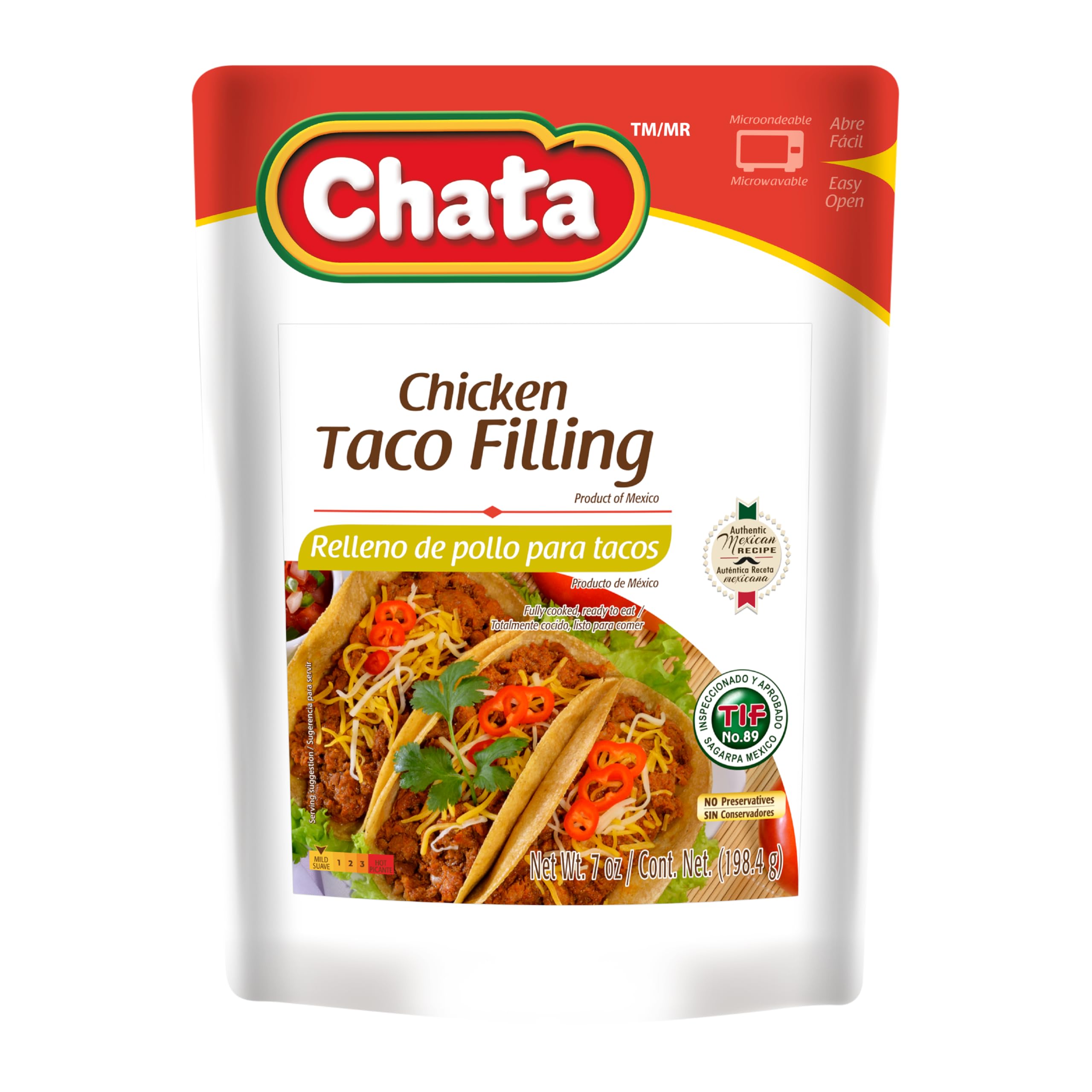 Chata Chicken Taco Filling Pouch 7 OZ