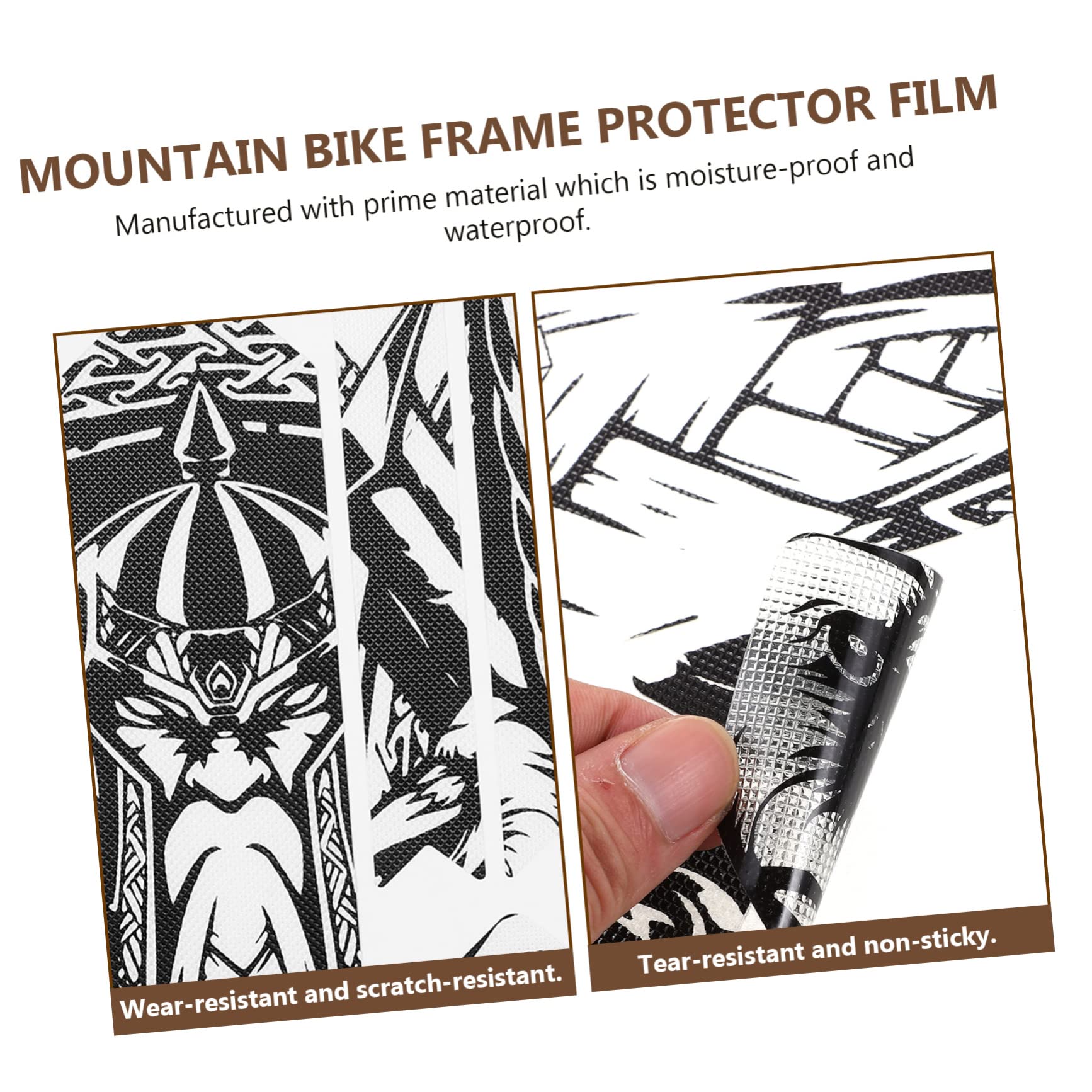 YARNOW 3pièces Film Transparent pour Cadre De Vélo Autocollant Aux Rayures pour Et Étanche Compatible avec Types De Vélos