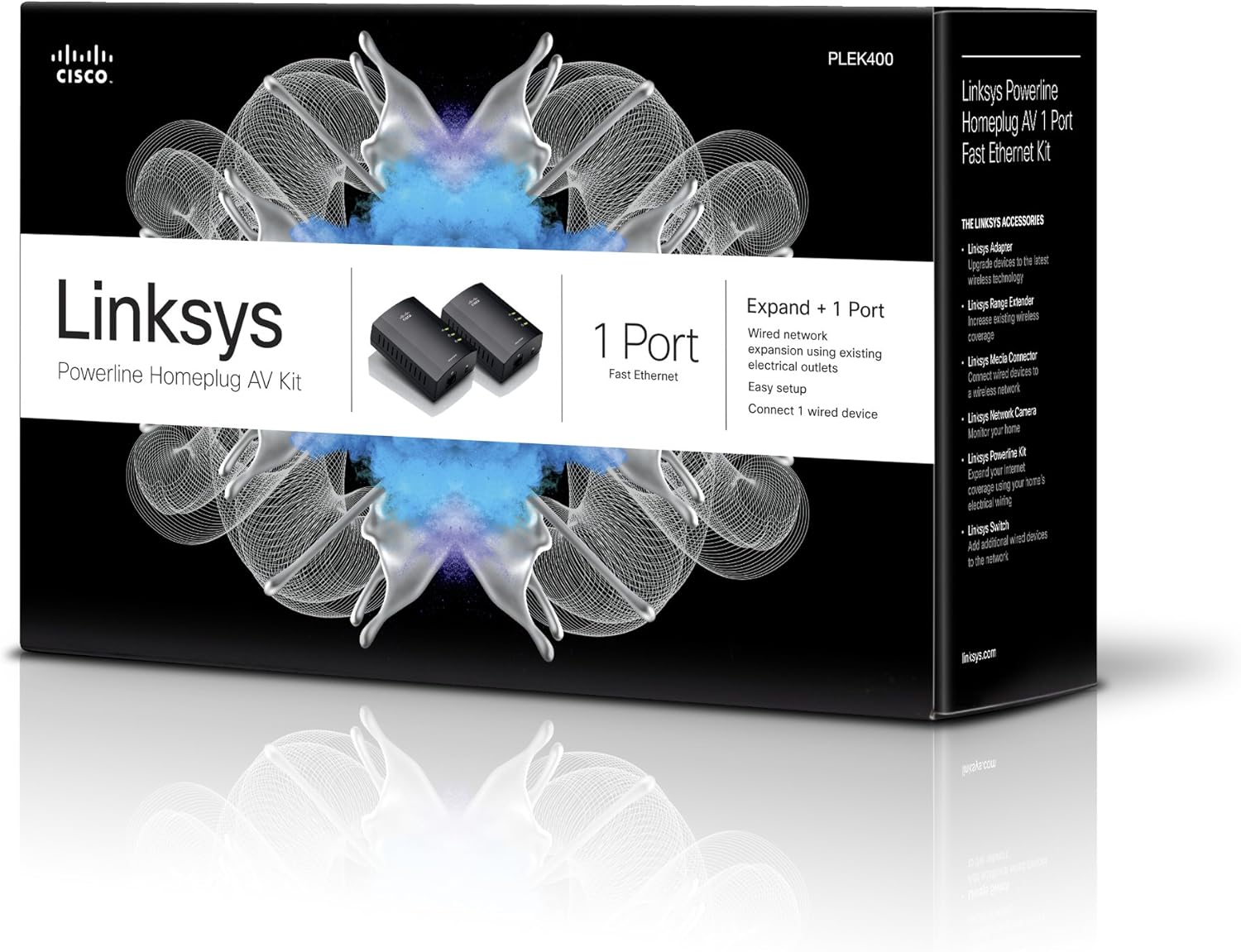 Linksys Powerline AV 1-Port Network Adapter Kit (PLEK400)