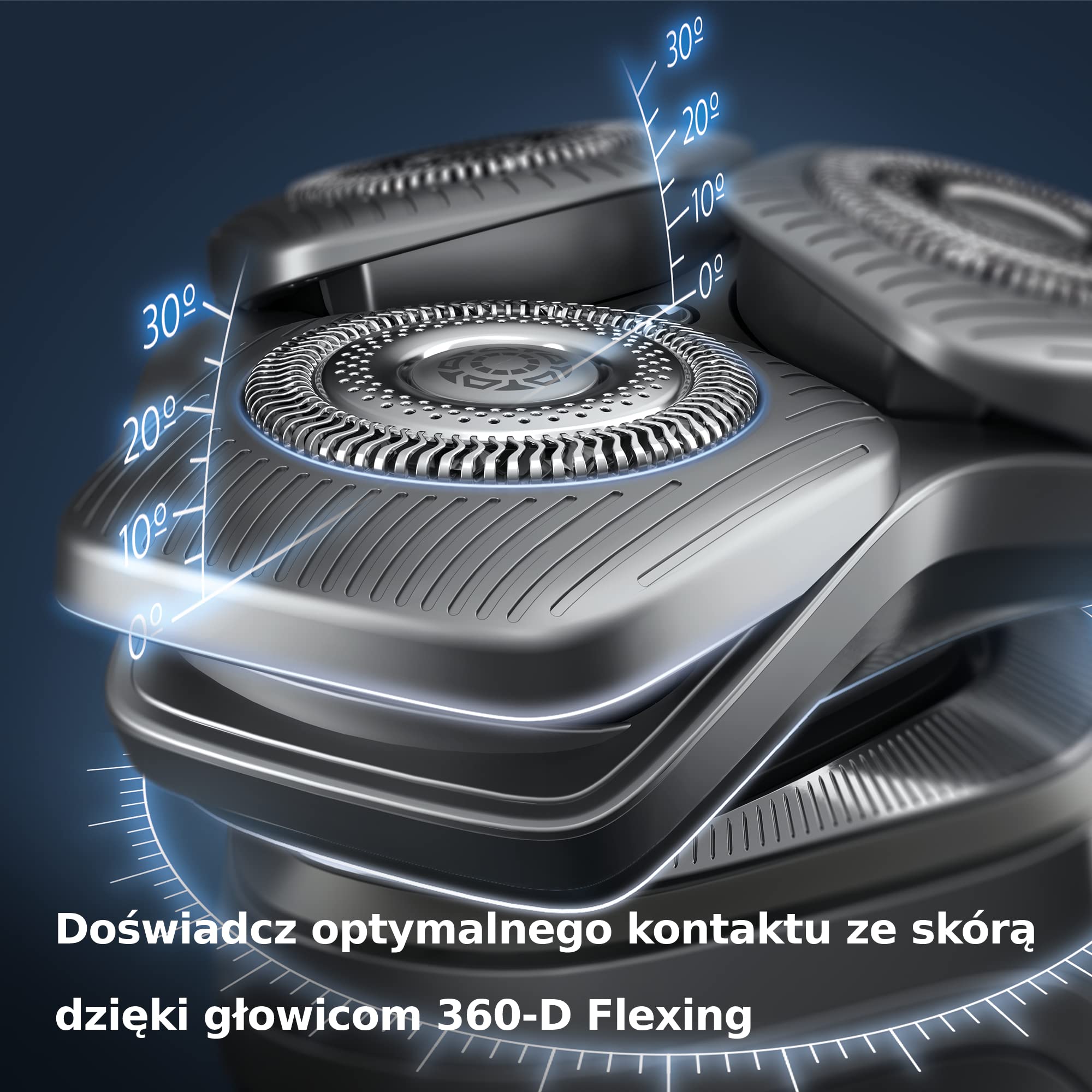 Philips Shaver Series 9000 S9982/59 elektryczna golarka do golenia na mokro i sucho, czujnik Pressure Guard, ostrza Dual SteelPrecision, testowane dermatologicznie, elastyczne głowice tnące 360 stopni