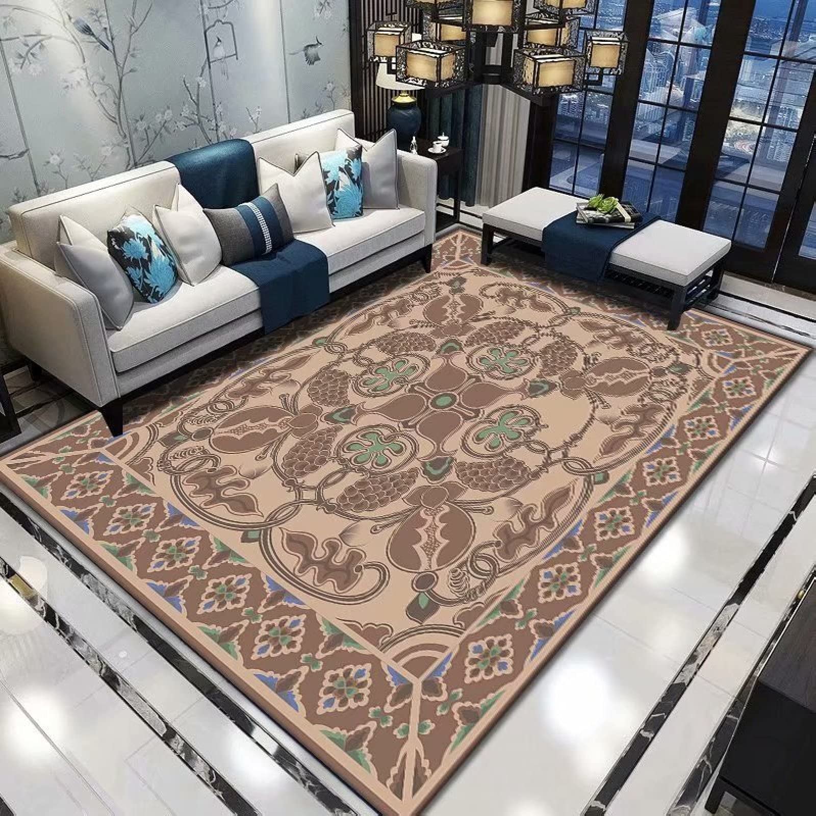 Tapis traditionnel petit espace pour salon cosy et chambre