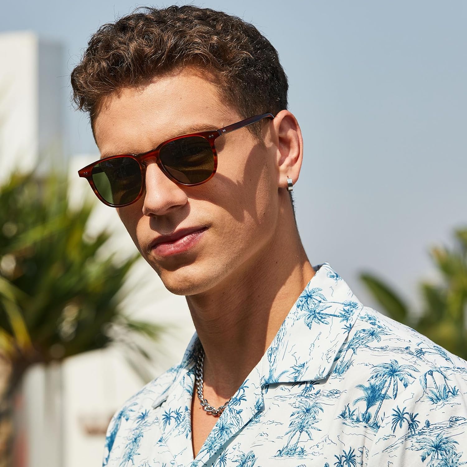 CARFIA Retro Cool Acetate Polarized Sunglasses for Men UV Protection, Outdoor Fashion Driving Eyewears Male Square Sunnies - Image 2