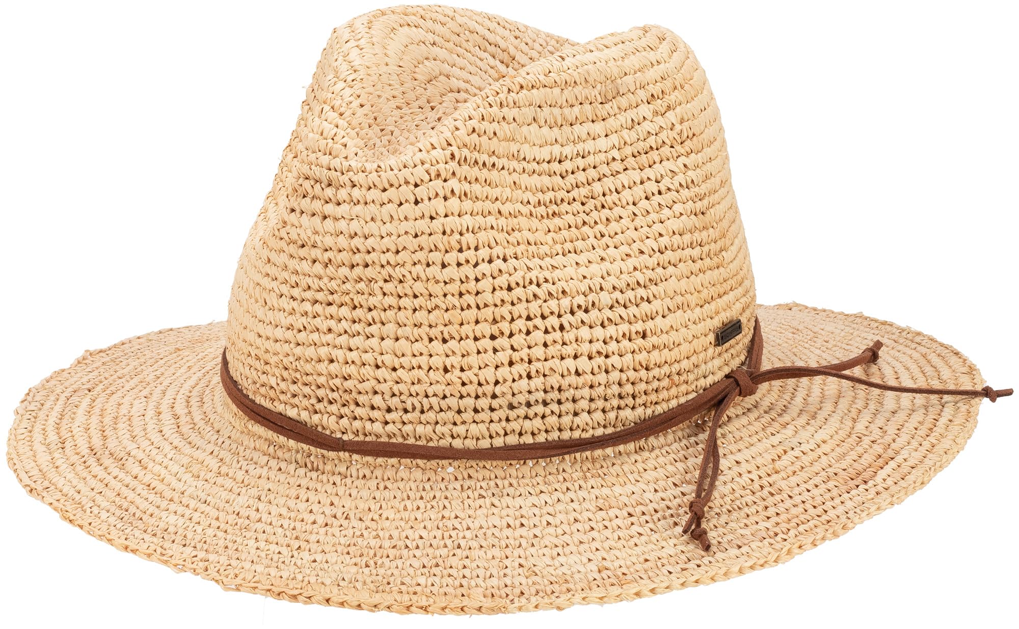 SCIPPIS Torbay – Sommerhut für Damen & Herren | Raffia-Strohhut mit weicher Krempe | Natürlicher Look mit handgehäkeltem Design | Luftig & flexibel