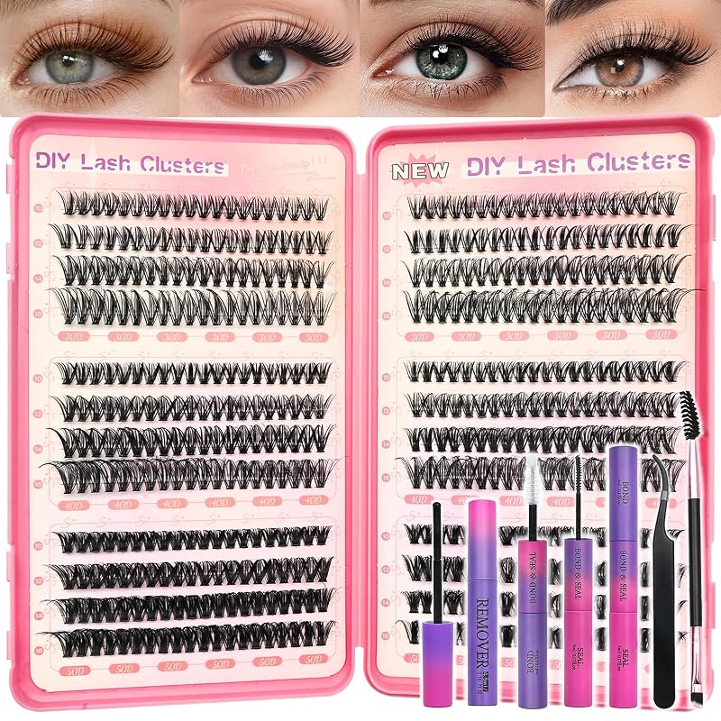 Kit de Cílios Postiços em Tufo Rootoo 500 Unidades, Curvatura D, 9–16 mm