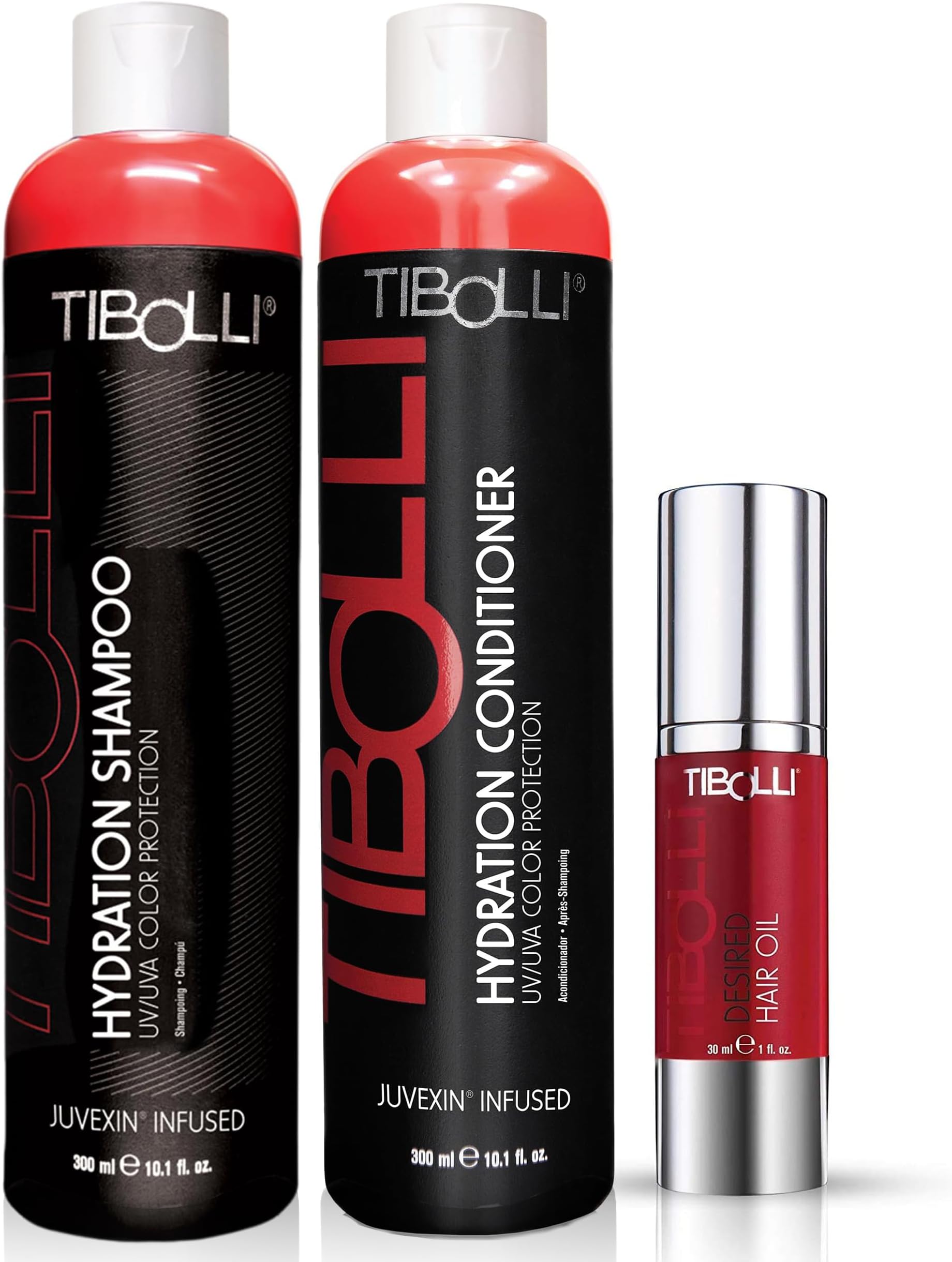 Tibolli Hydration Shampoo & Conditioner with Desired Oil Color Protection for Dry Hair Sulfate and Paraben Free Kit 300ml/10.1 fl. oz