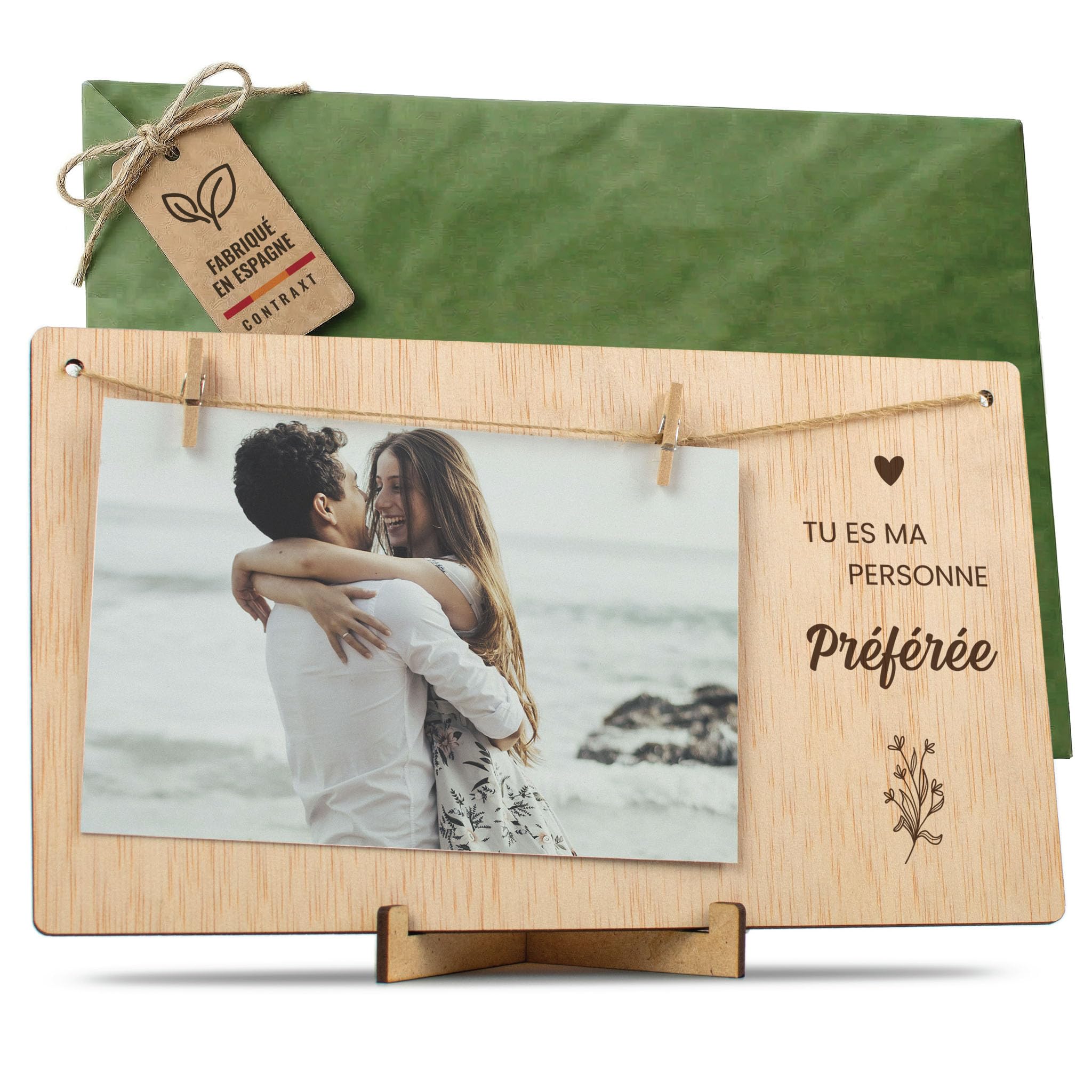 CONTRAXT Marco de Fotos Mama Dia de la Madre. Colgar fotos con pinzas madera natural ideas regalos detalles para mama postal madre primeriza wonderful original (Madre ES) — view 72