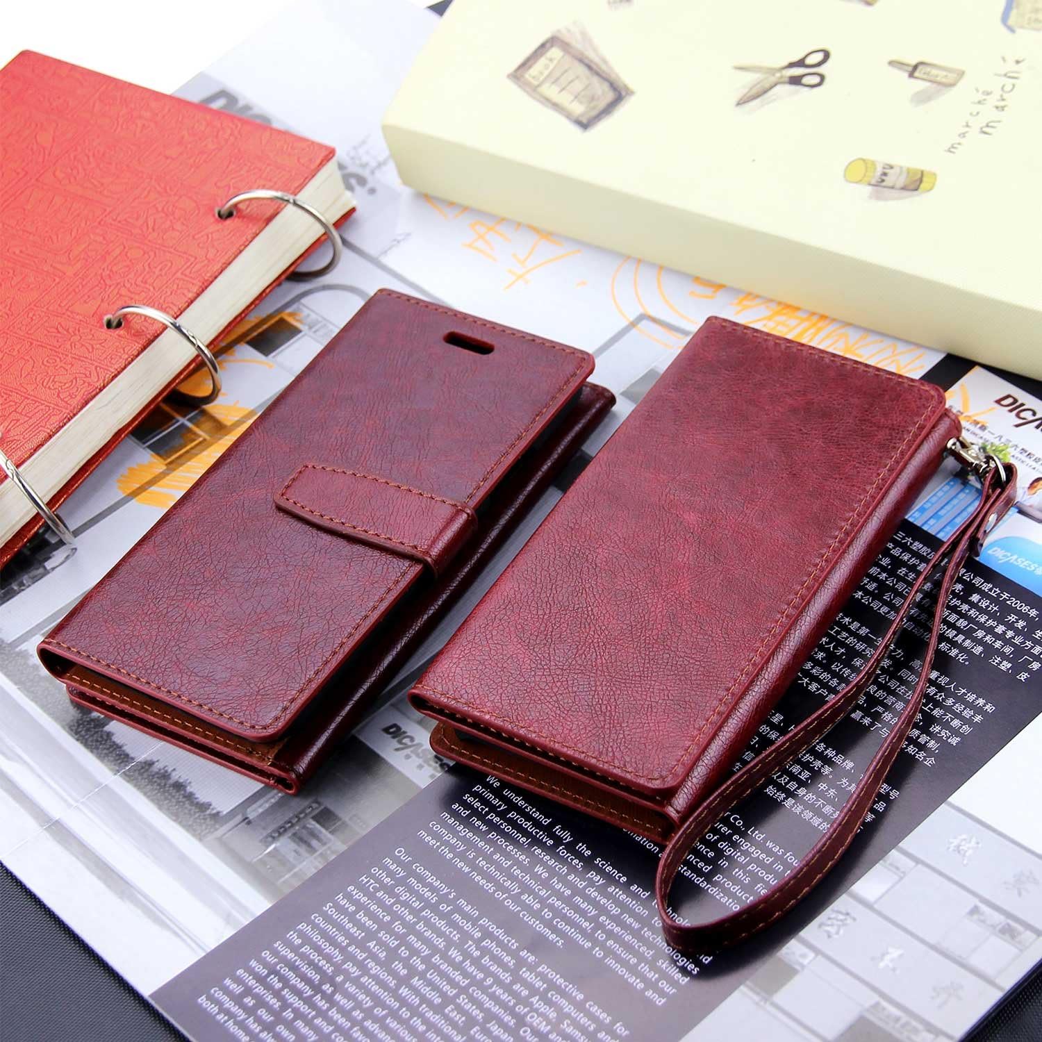 Bitforce iPhone X Leather Case Armor, Detachable Mini Case + Support Stand + Wallet