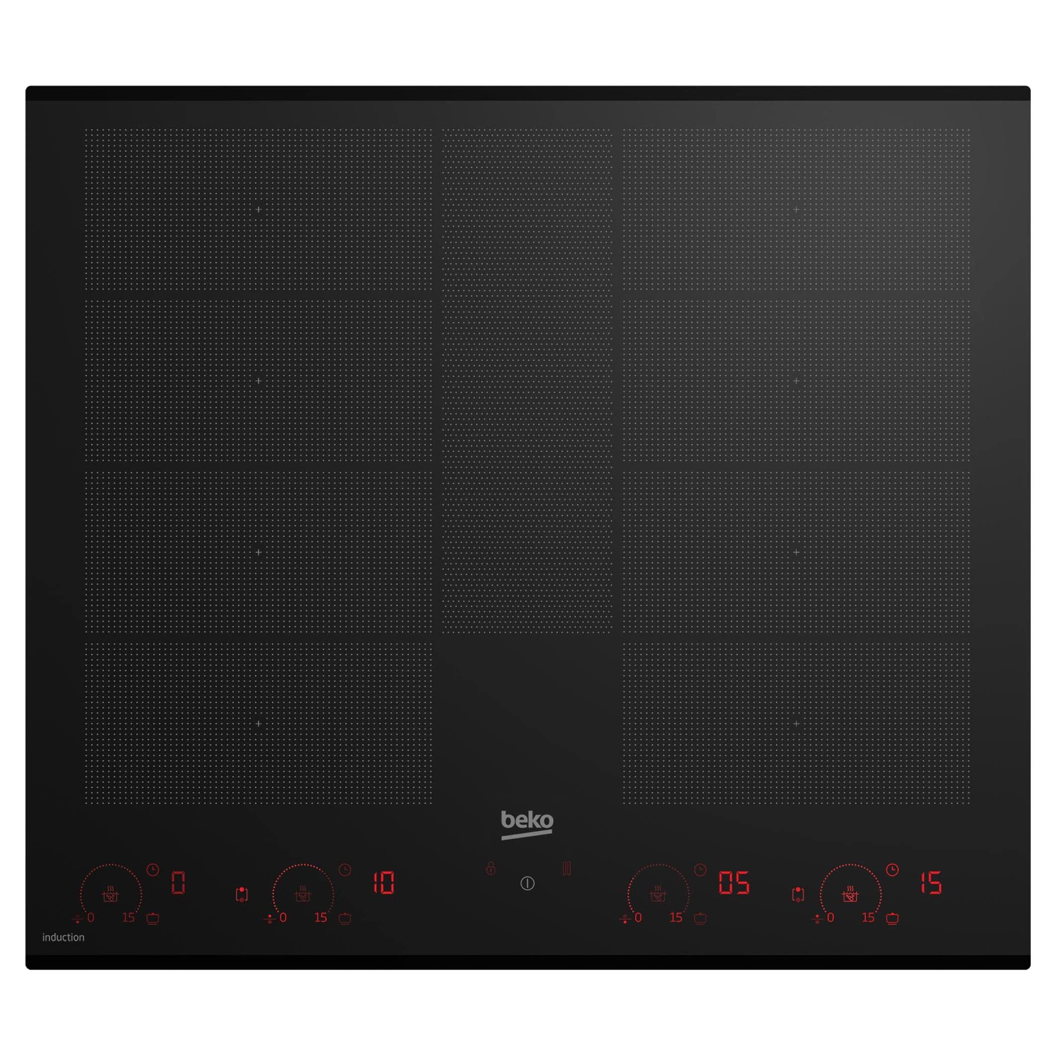 Beko HII68811NT: Piano a Induzione, 8 Zone con 2 Sezioni IndyFlex+ e 1 Extension, 60 cm